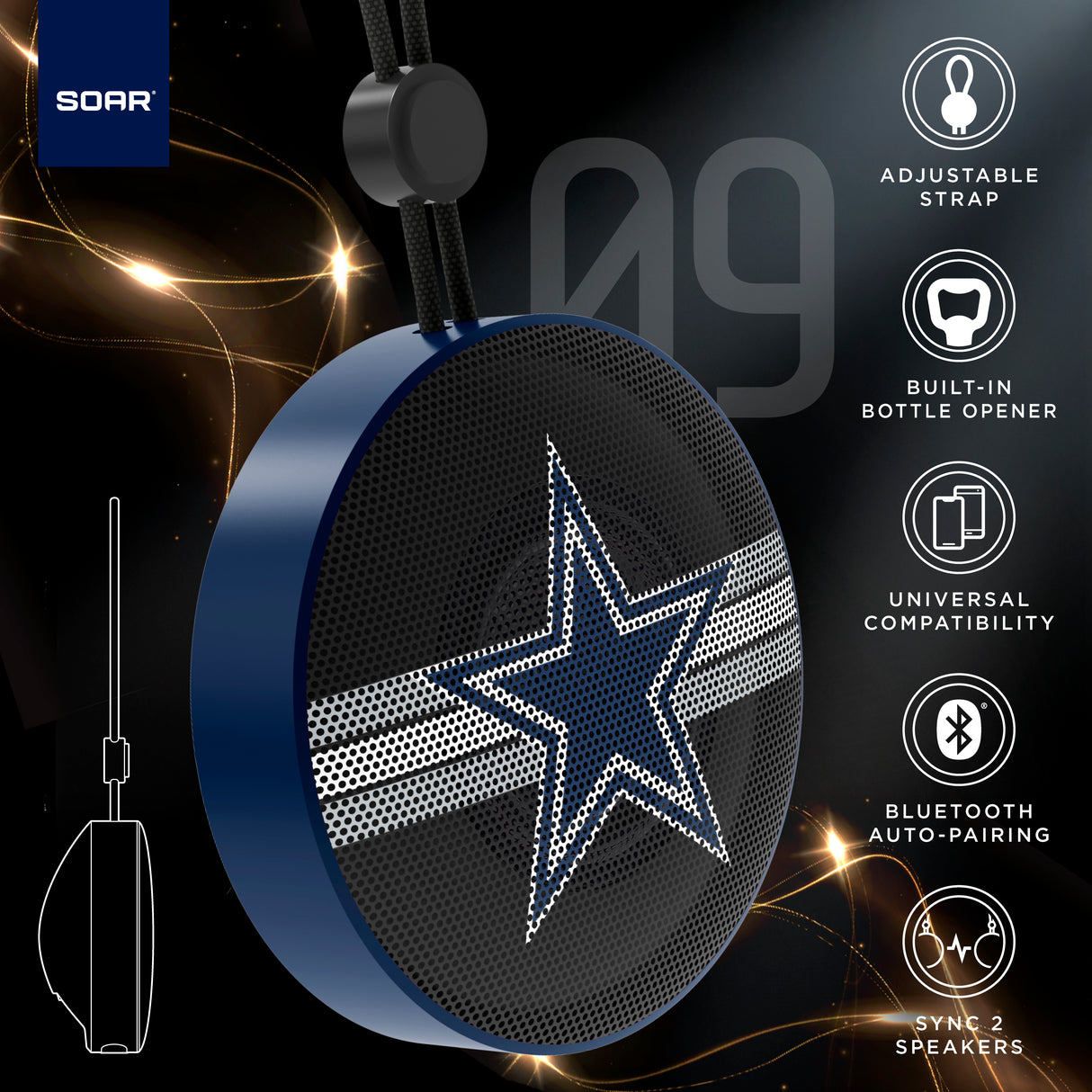 SOAR NBA Bottle Opener Bluetooth Speaker