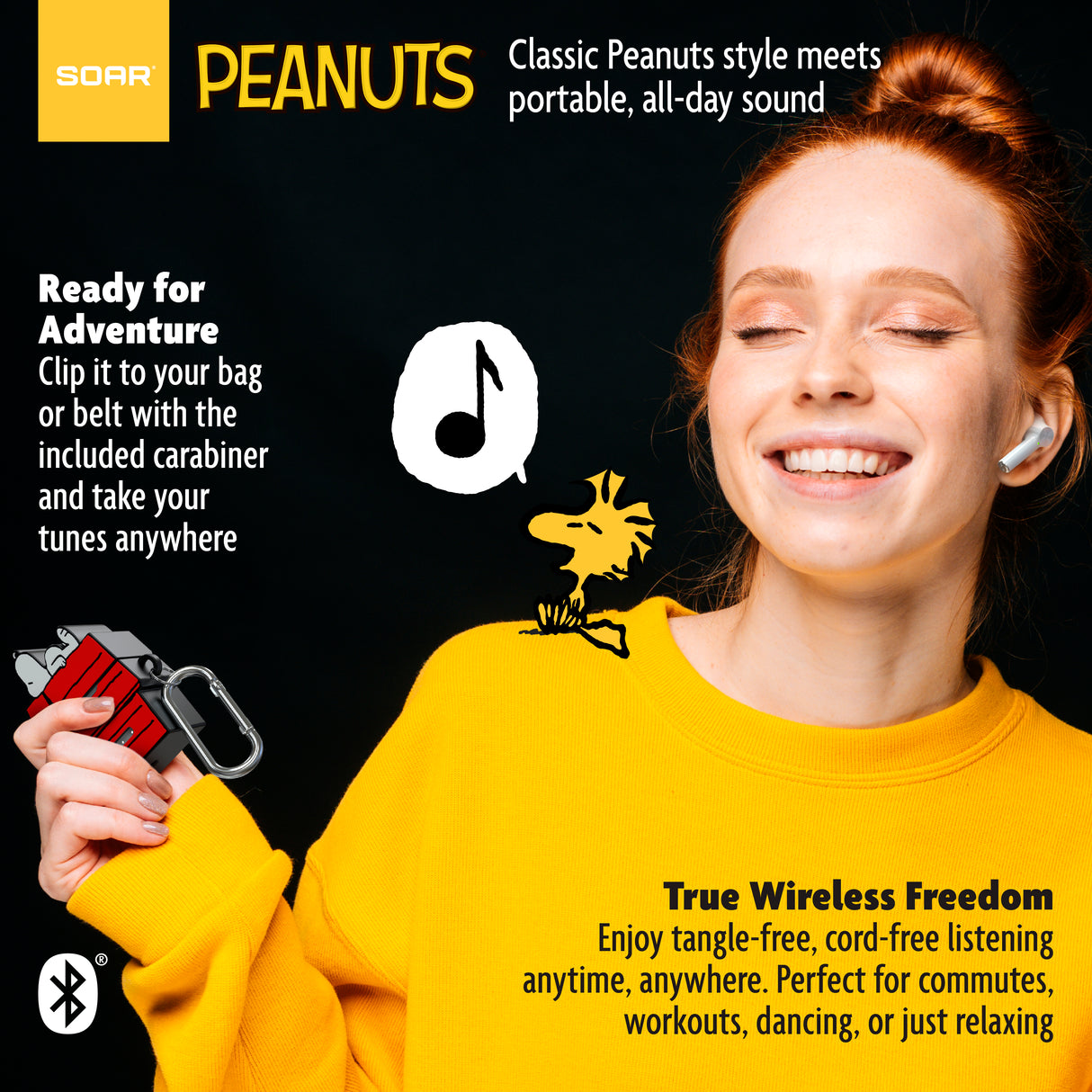 Peanuts True Wireless Earbuds with Protective Case Red Dog House