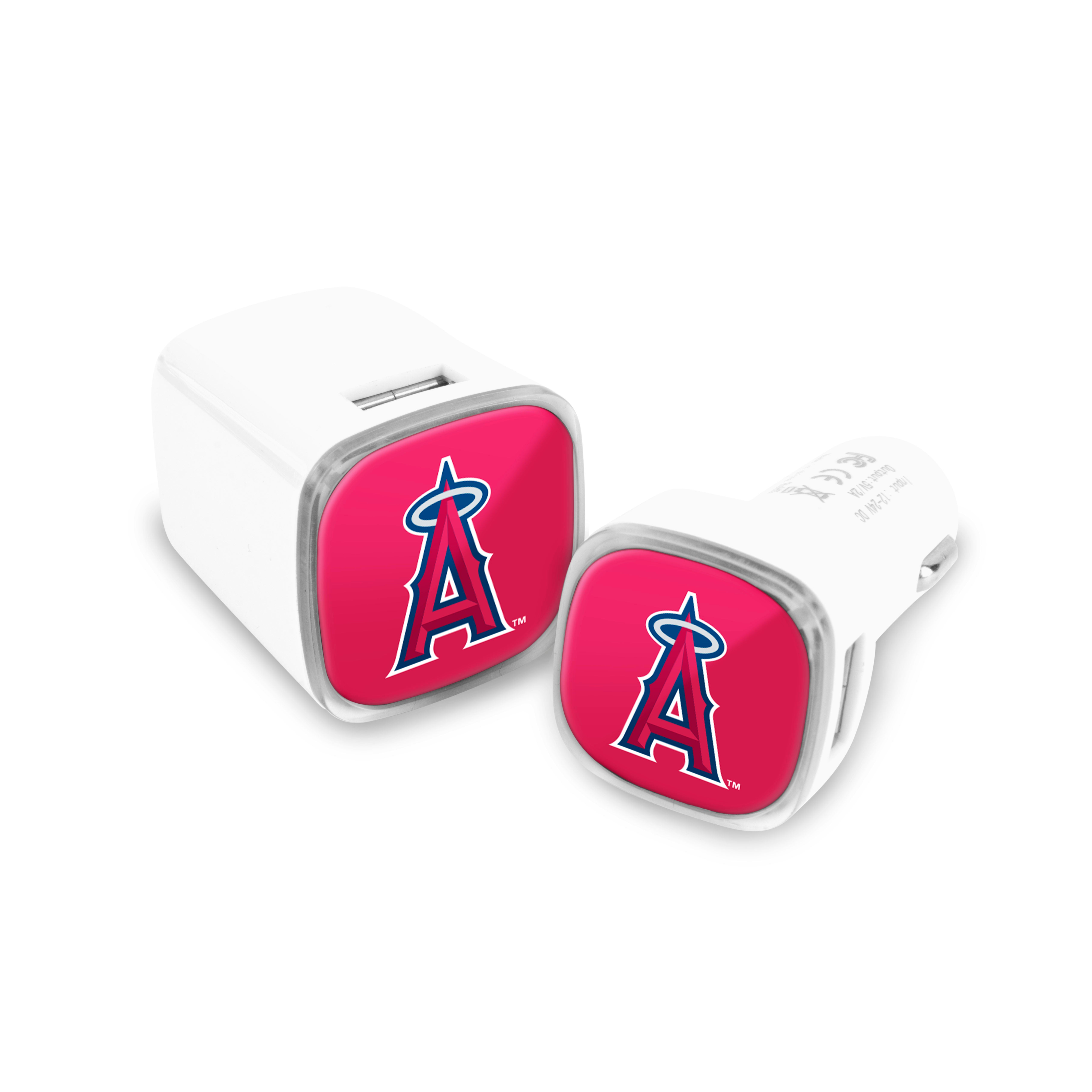 Los Angeles Angels MLB 2 Pack Car + Wall Chargers
