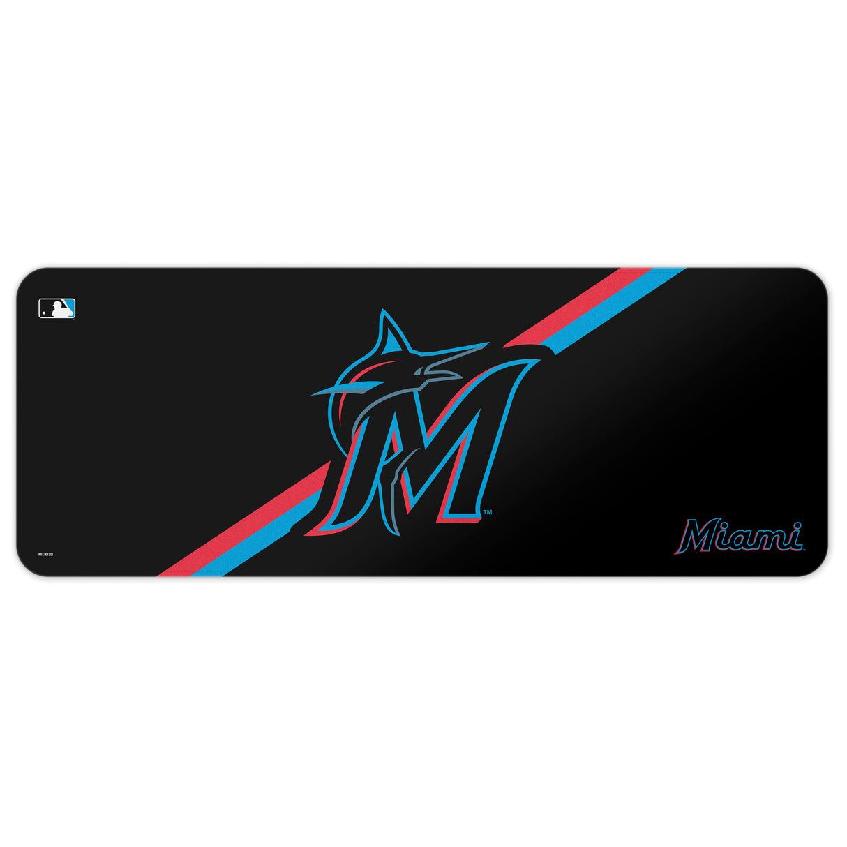 Miami Marlins MLB Team Stripe Desk Mat