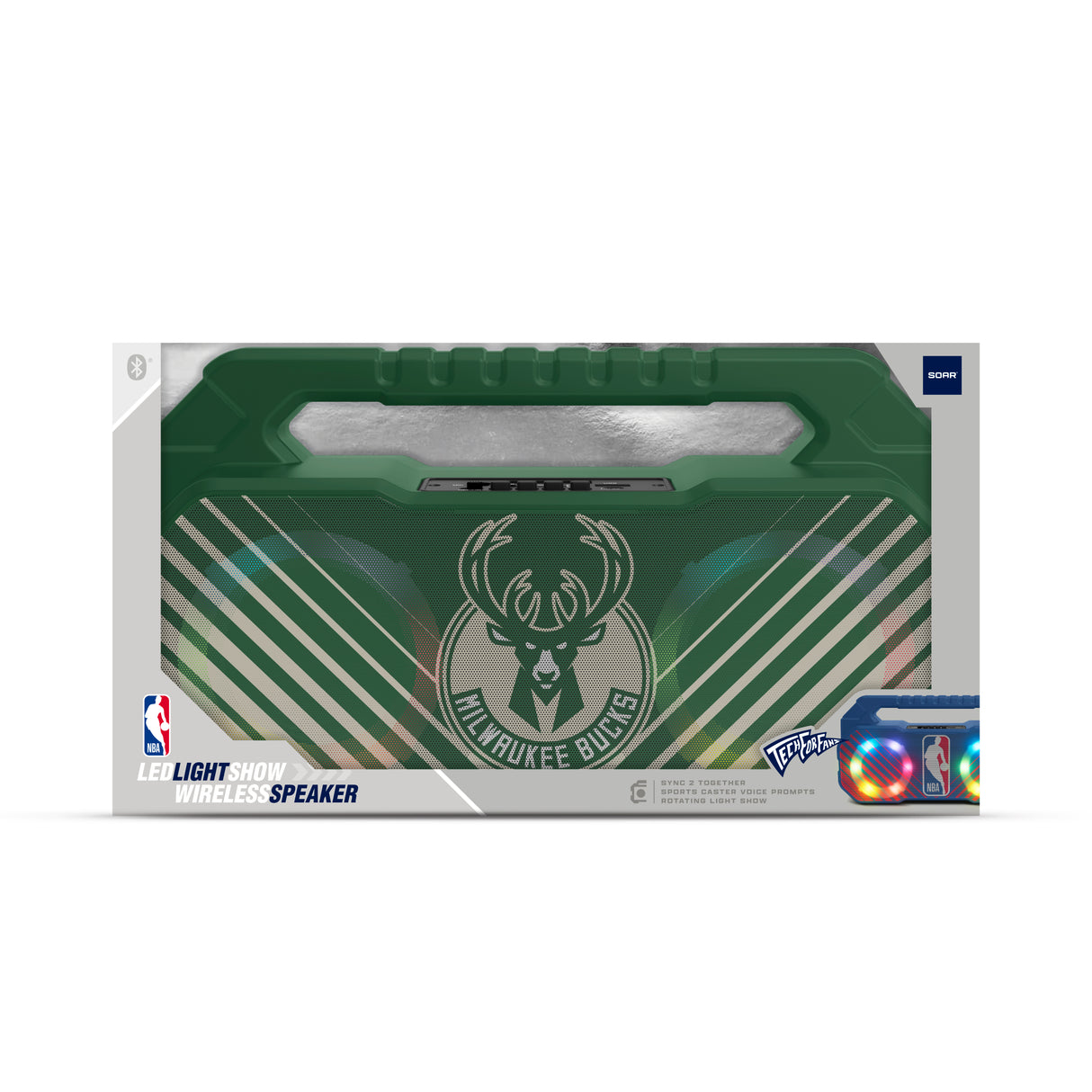 Milwaukee Bucks NBA Shockbox Bluetooth BOOMBOX Speaker with FM Radio