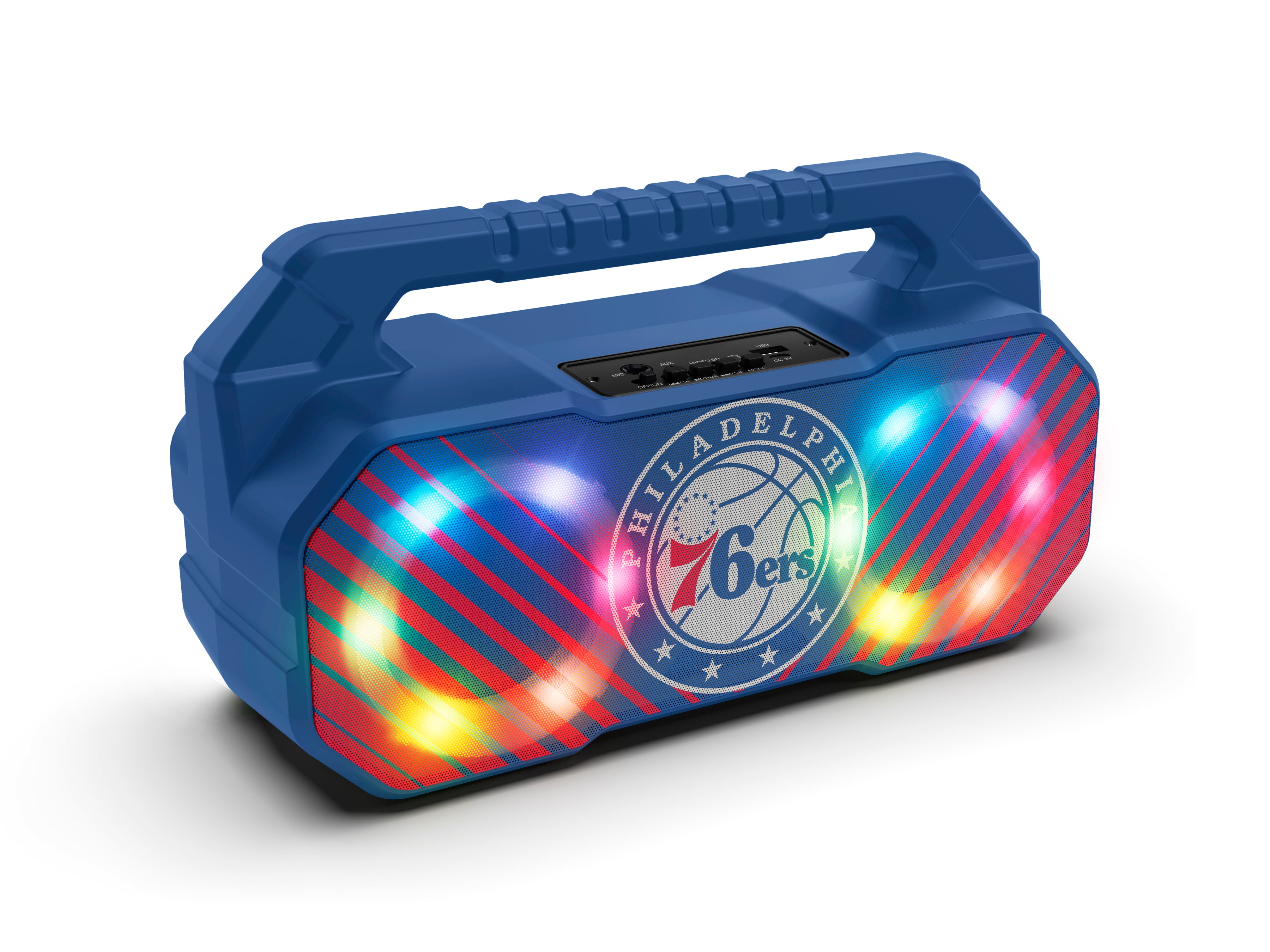 Philadelphia 76ers NBA Shockbox Bluetooth BOOMBOX Speaker with FM Radio