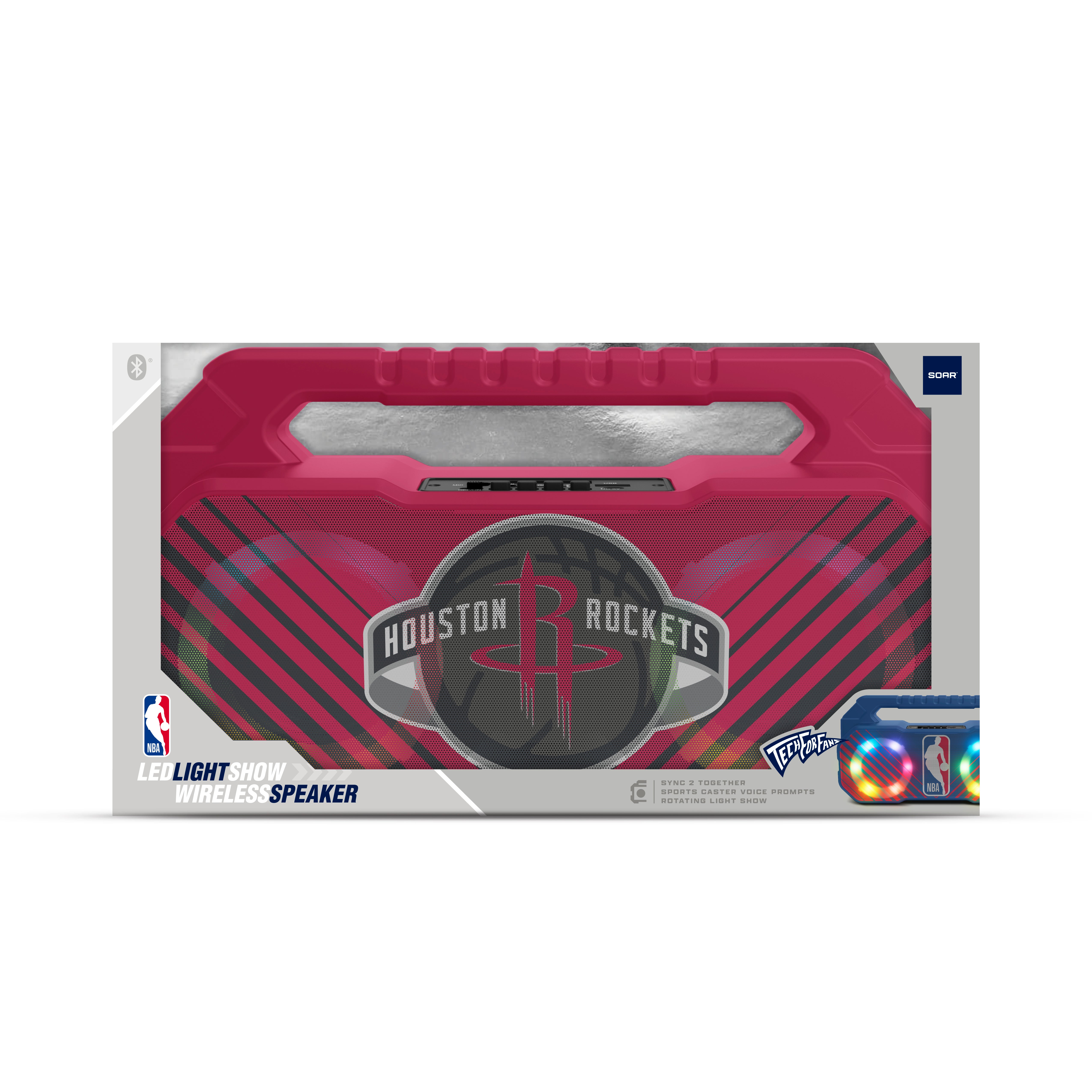 Houston Rockets NBA Shockbox Bluetooth BOOMBOX Speaker with FM Radio