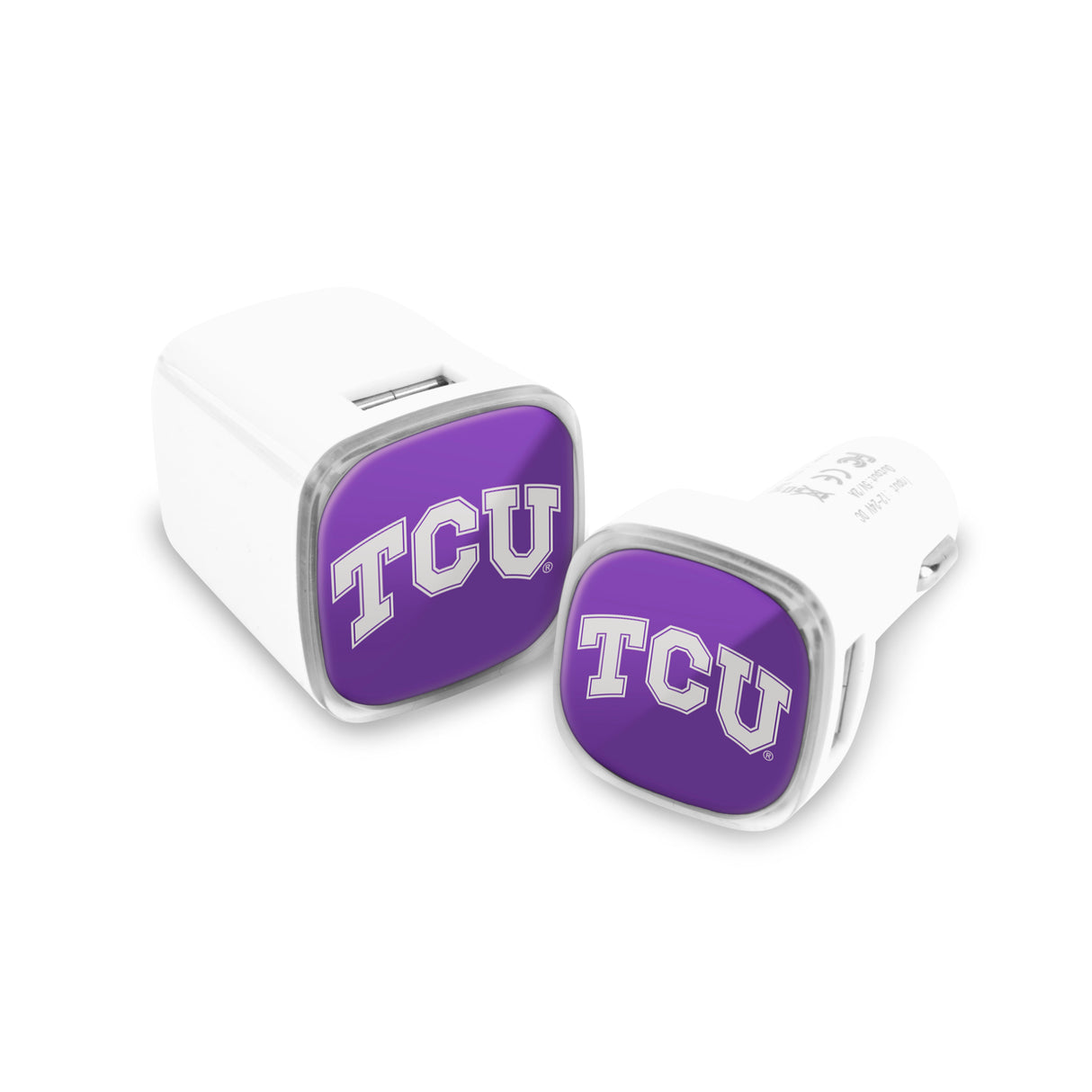 TCU Horned Frogs Collegiate 2 Pack Car + Wall Chargers