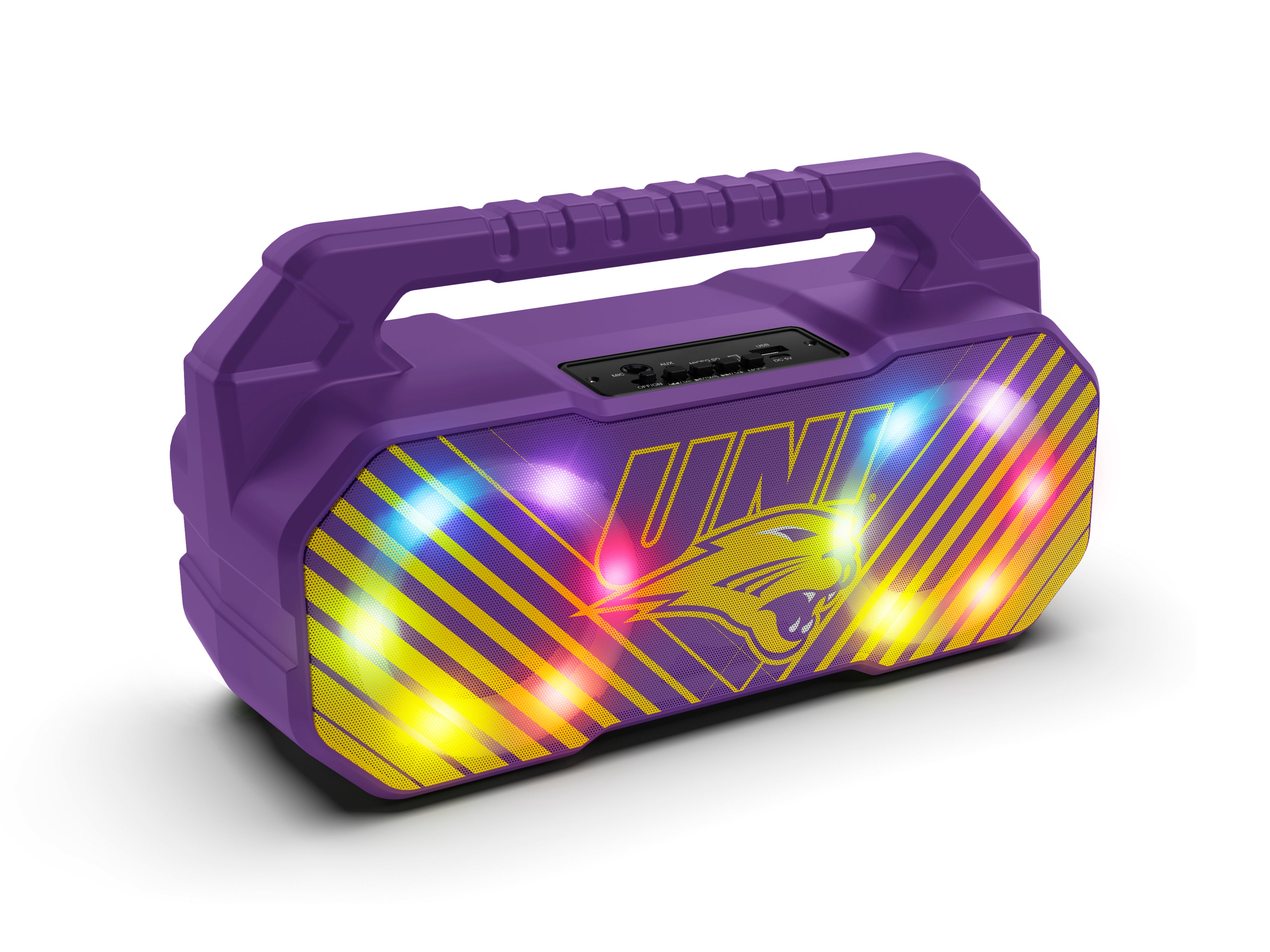 Northern Iowa Panthers NCAA Shockbox Bluetooth BOOMBOX Speaker with FM Radio