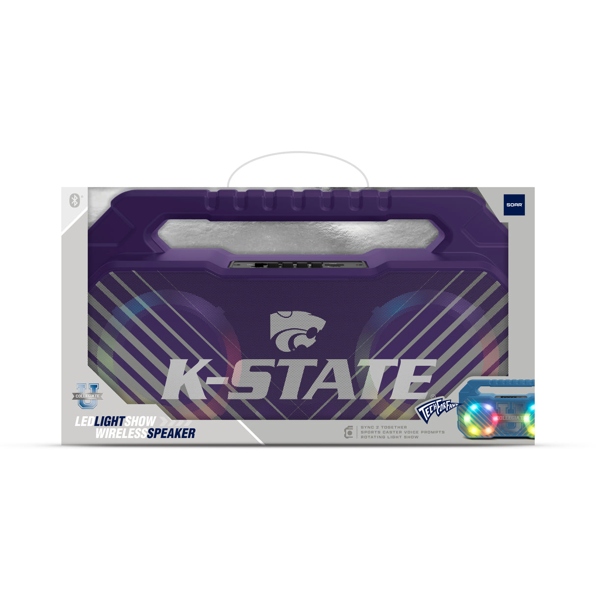 Kansas State Wildcats NCAA Shockbox Bluetooth BOOMBOX Speaker with FM Radio