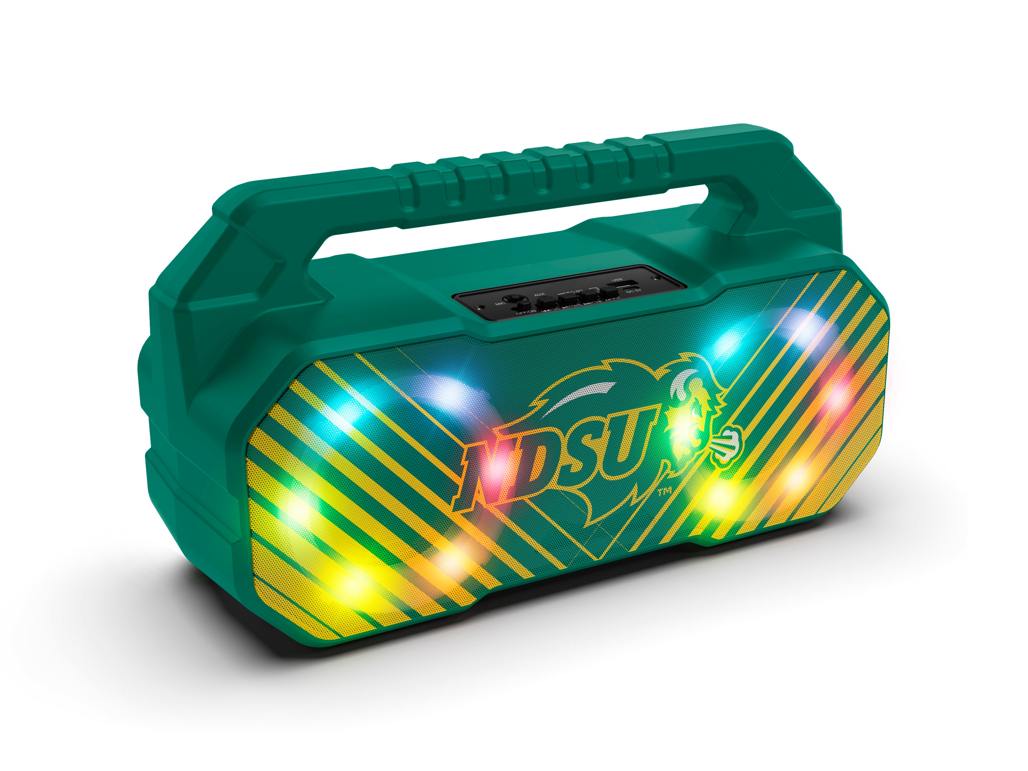 North Dakota State University NCAA Shockbox Bluetooth BOOMBOX Speaker with FM Radio