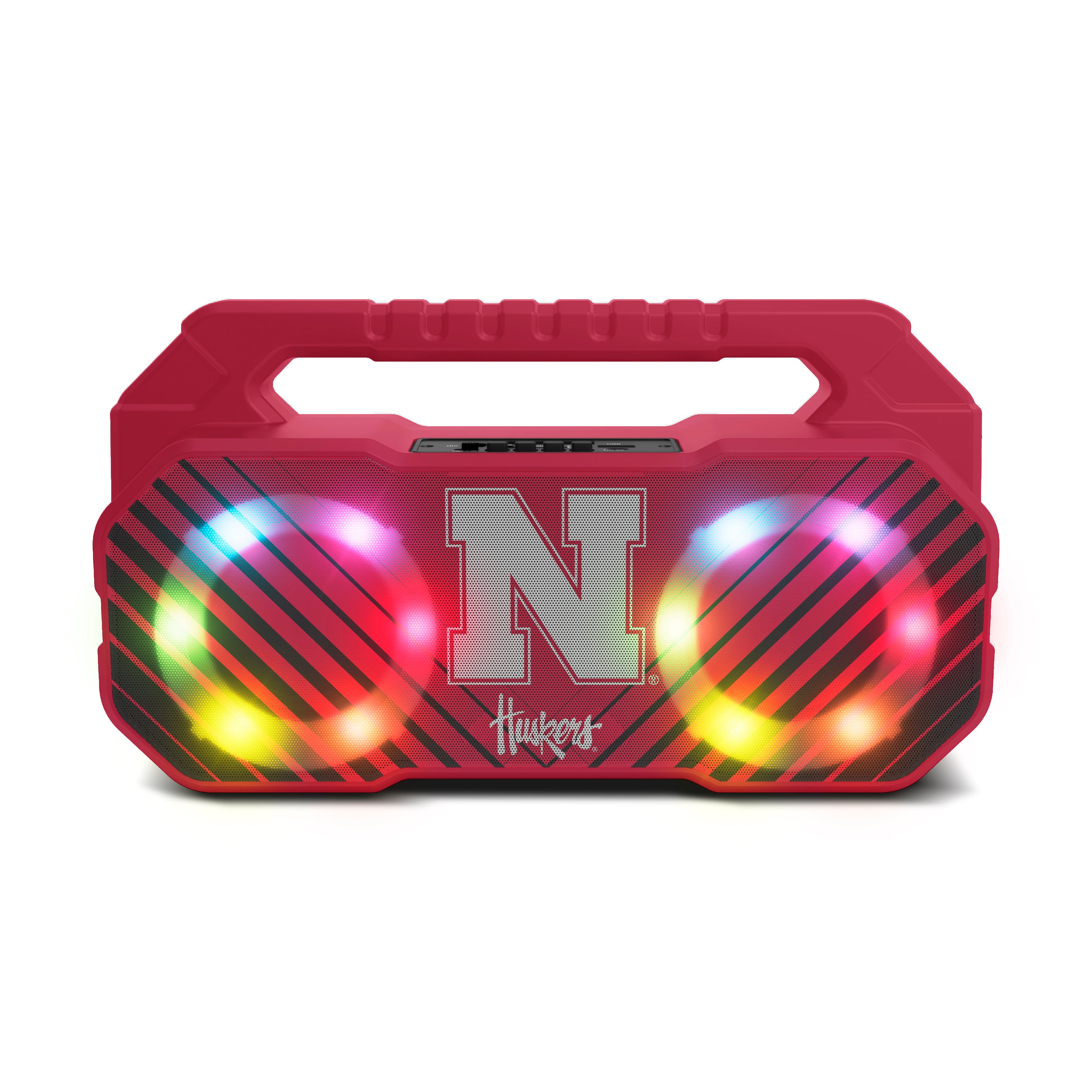 Nebraska Cornhuskers NCAA Shockbox Bluetooth BOOMBOX Speaker with FM Radio