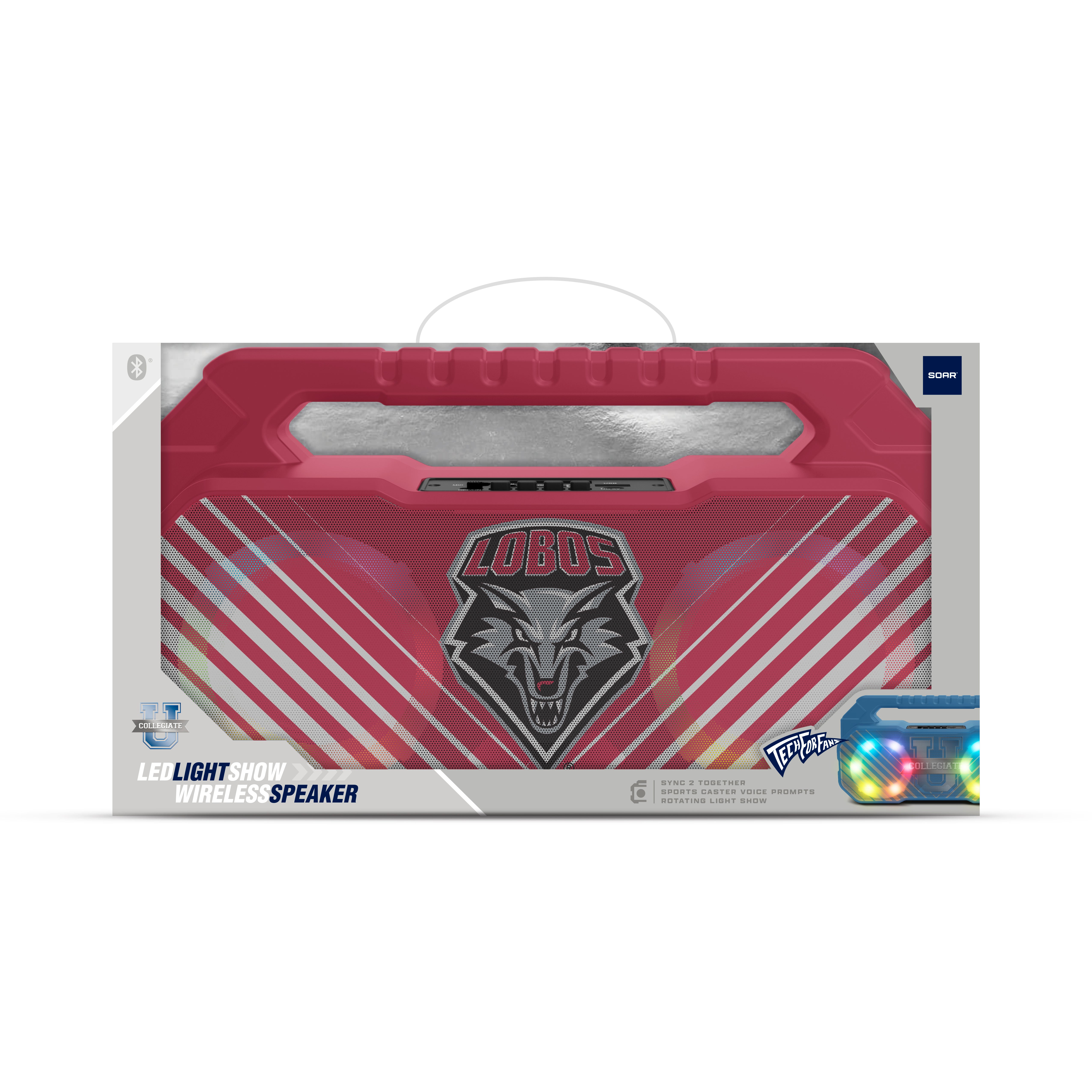 New Mexico Lobos NCAA Shockbox Bluetooth BOOMBOX Speaker with FM Radio