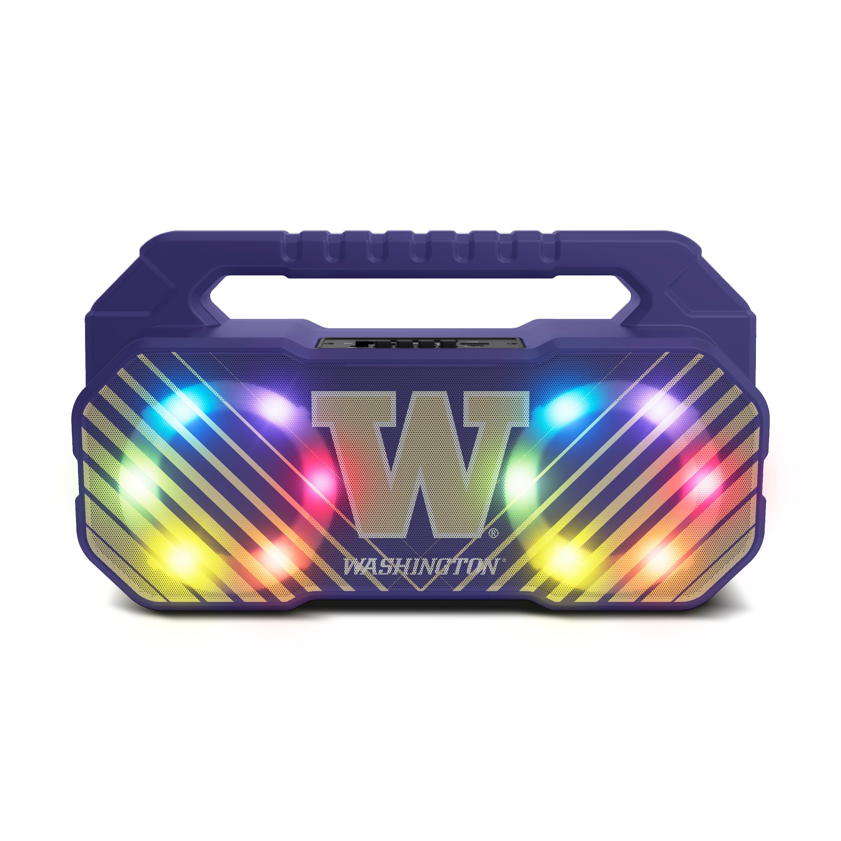 Washington Huskies NCAA Shockbox Bluetooth BOOMBOX Speaker with FM Radio