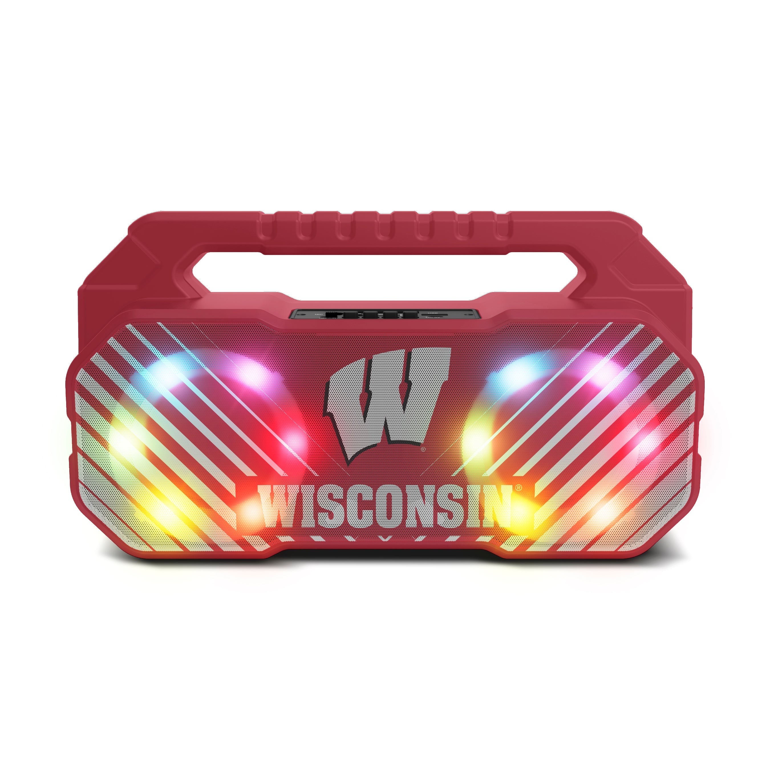 Wisconsin Badgers NCAA Shockbox Bluetooth BOOMBOX Speaker with FM Radio