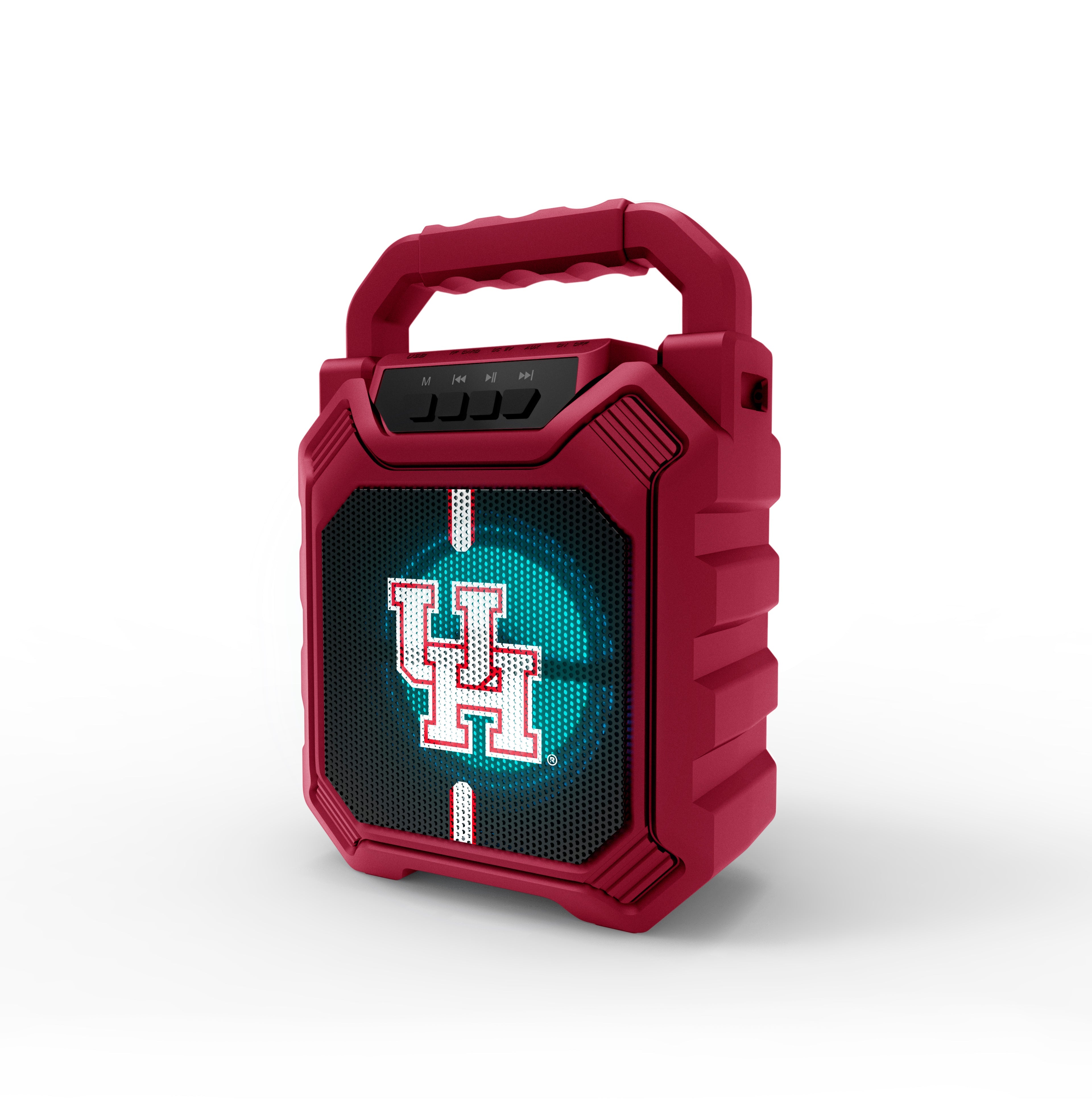 Houston Cougars NCAA Syncable Bluetooth Wireless Speaker with LED Lights & FM Radio