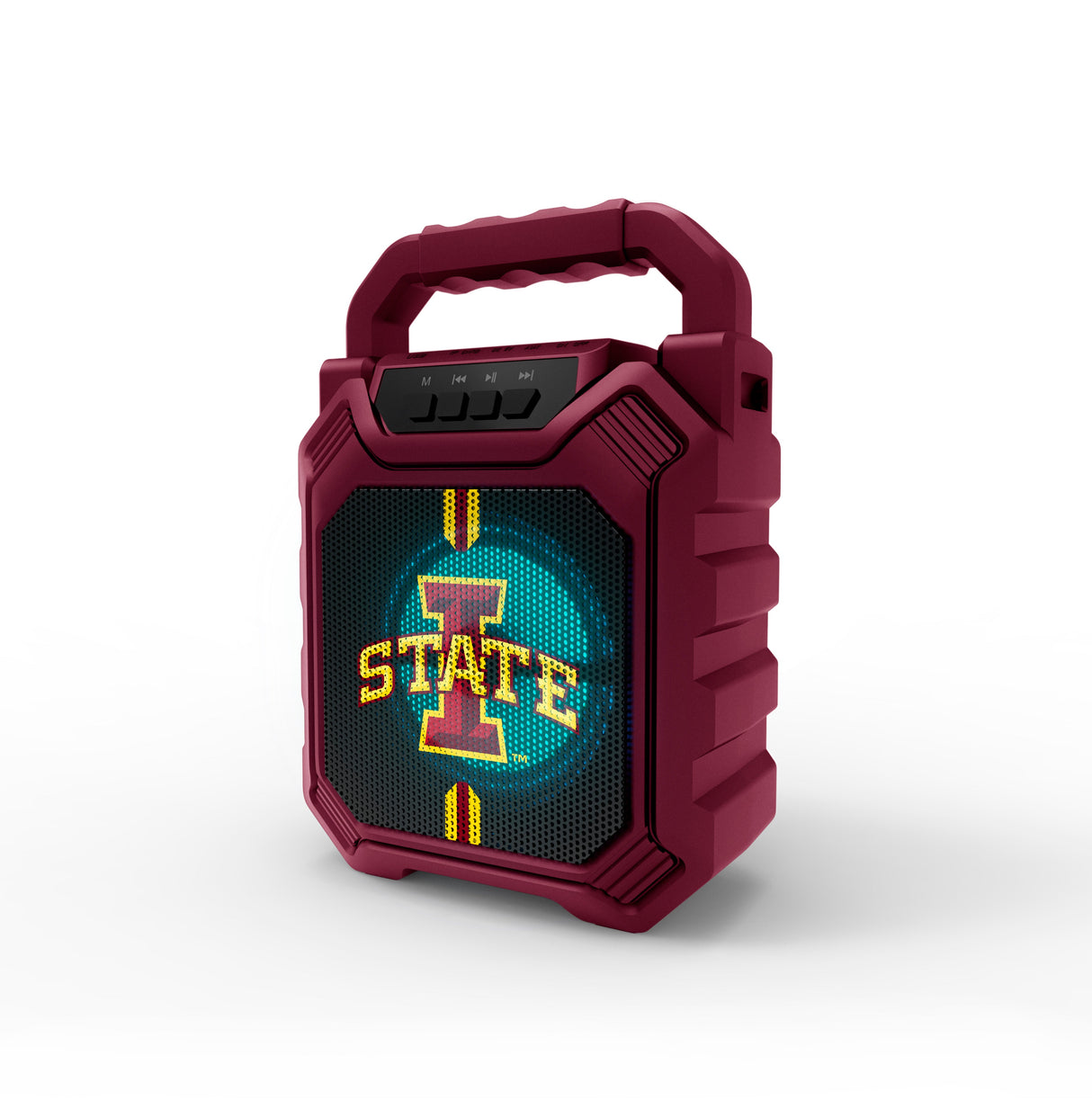 Iowa State Cyclones NCAA Syncable Bluetooth Wireless Speaker with LED Lights & FM Radio