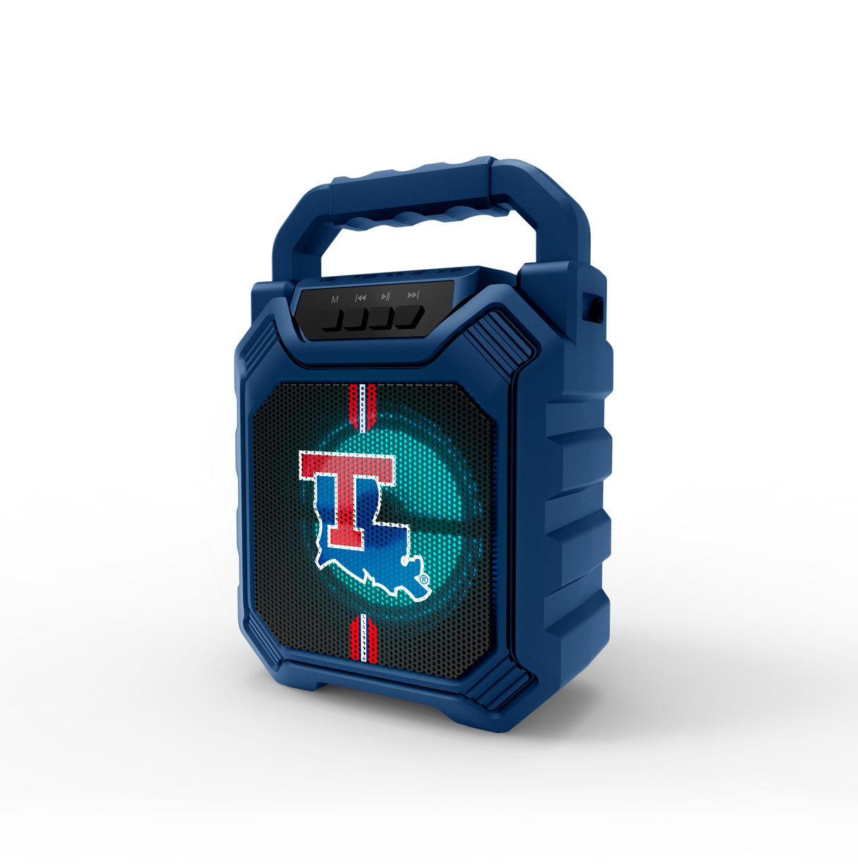Louisiana Tech Bulldogs NCAA Syncable Bluetooth Wireless Speaker with LED Lights & FM Radio