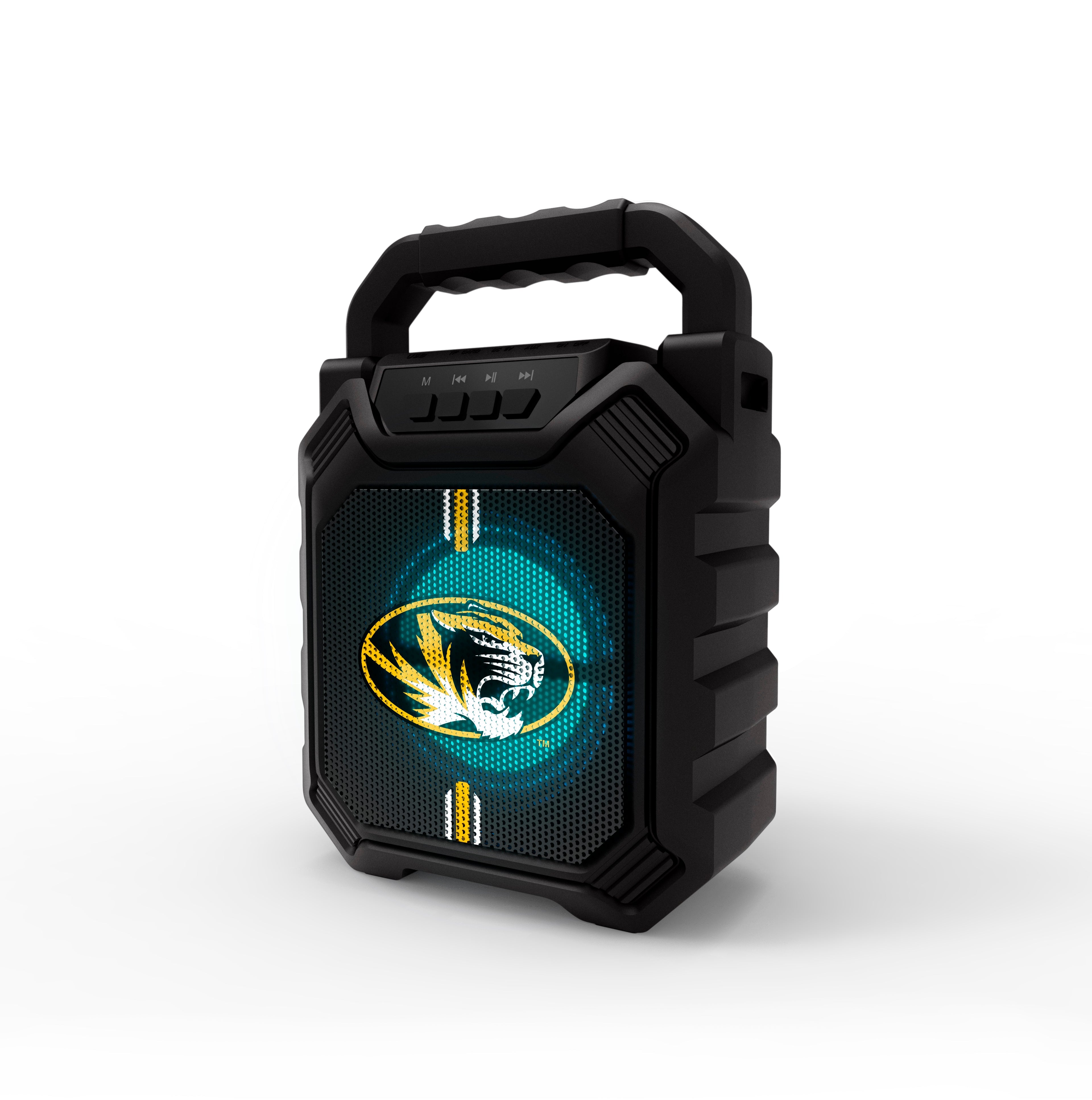 Missouri Tigers NCAA Syncable Bluetooth Wireless Speaker with LED Lights & FM Radio