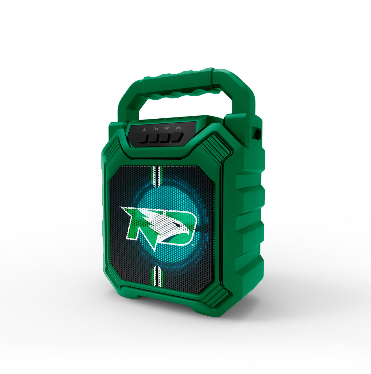 North Dakota, University of NCAA Syncable Bluetooth Wireless Speaker with LED Lights & FM Radio