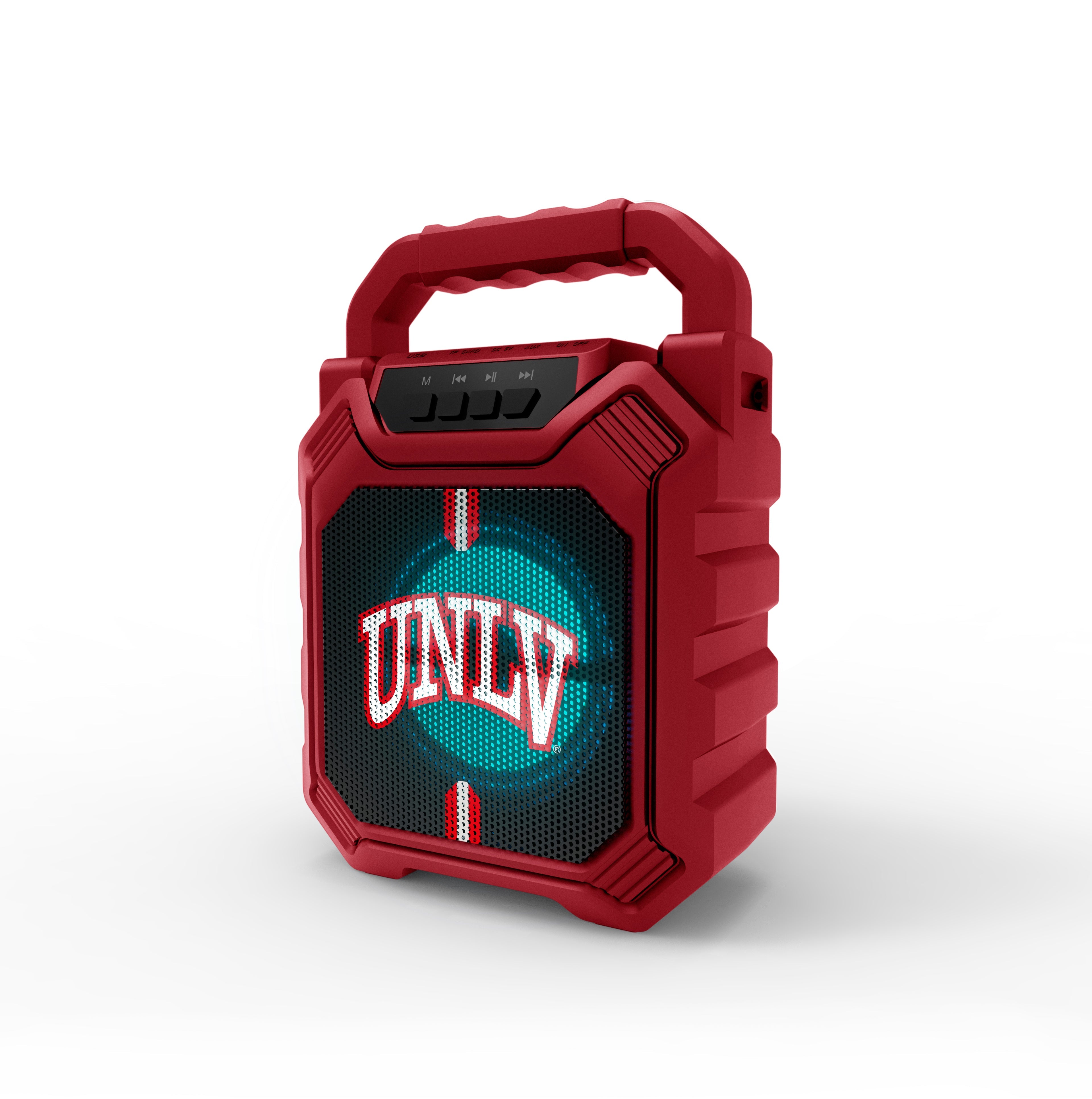 UNLV Rebels NCAA Syncable Bluetooth Wireless Speaker with LED Lights & FM Radio