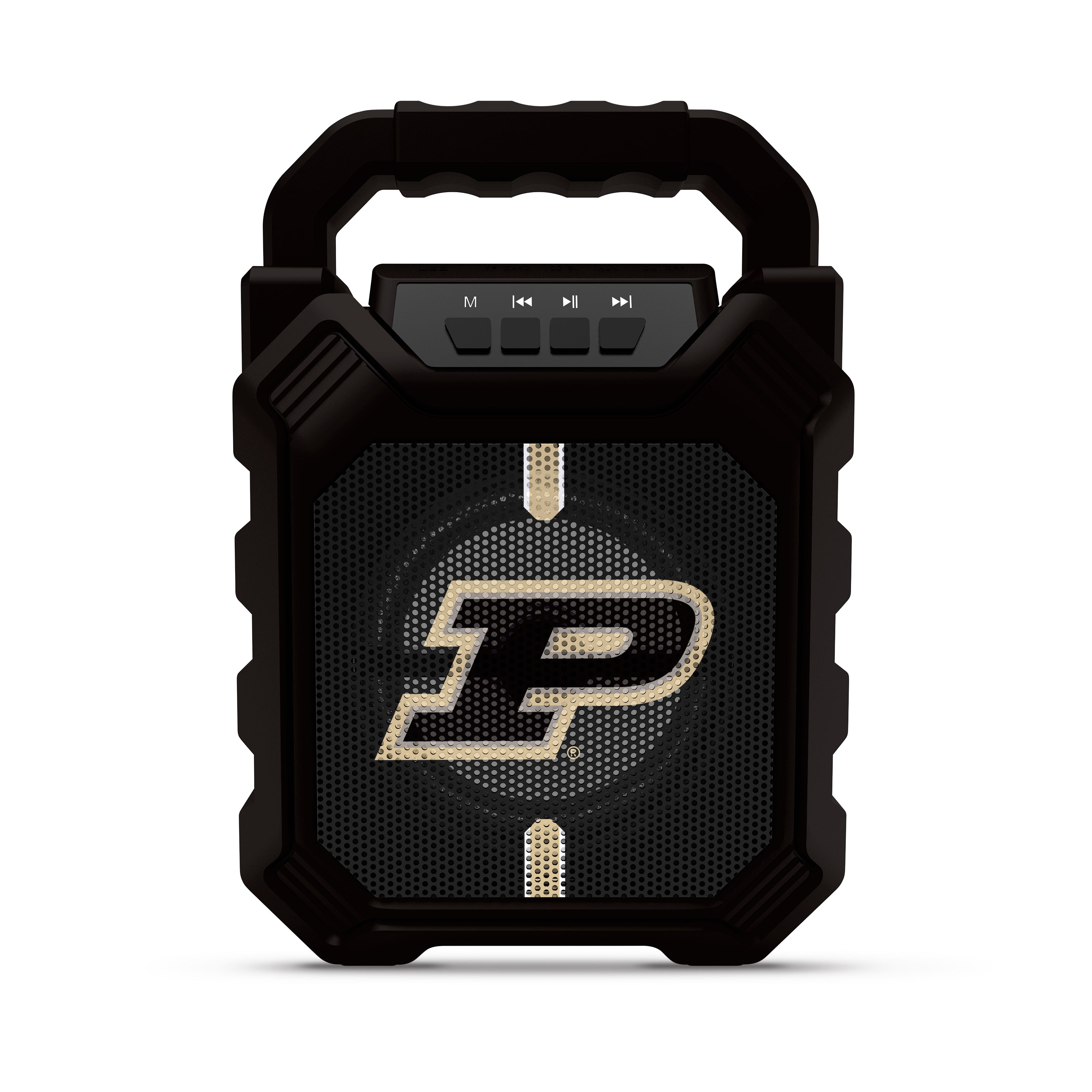 Purdue Boilermakers NCAA Syncable Bluetooth Wireless Speaker with LED Lights & FM Radio