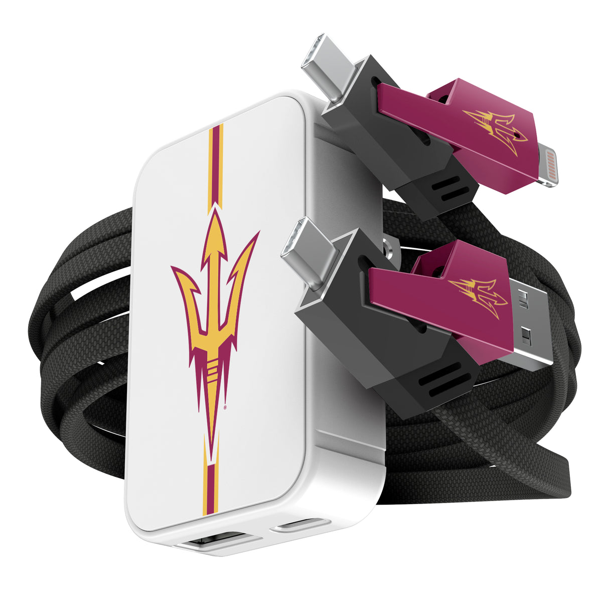 SOAR Collegiate Slim Wall Charger and 4 in 1 Multi Charging Cable