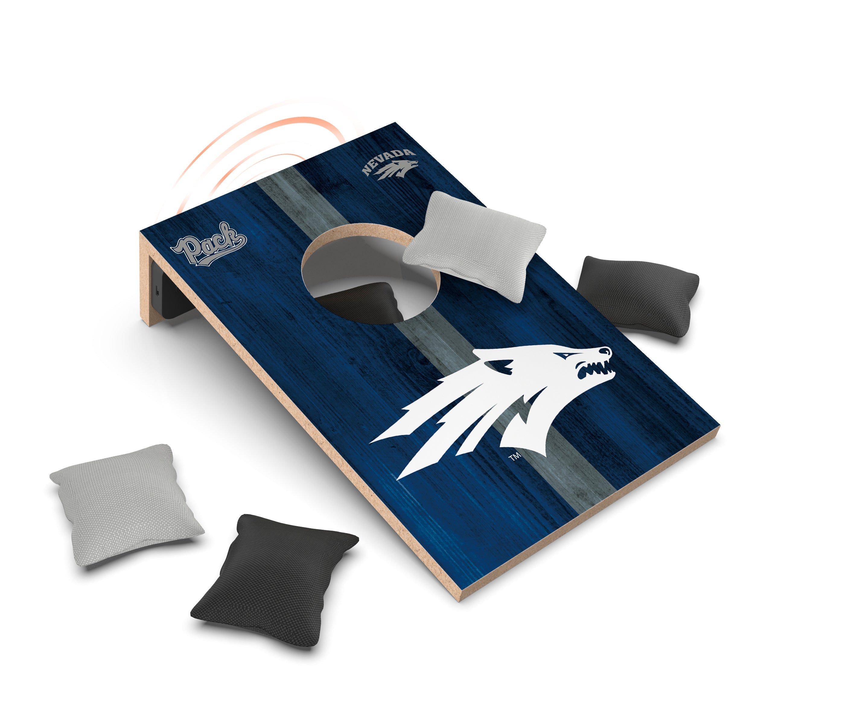 Nevada Wolf Pack NCAA Cornhole Game + Bluetooth Speaker