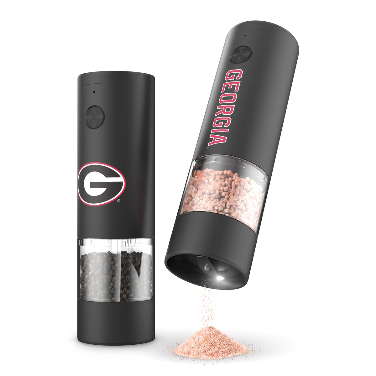 SOAR NCAA Electric Salt and Pepper Grinder Set- Georgia Bulldogs