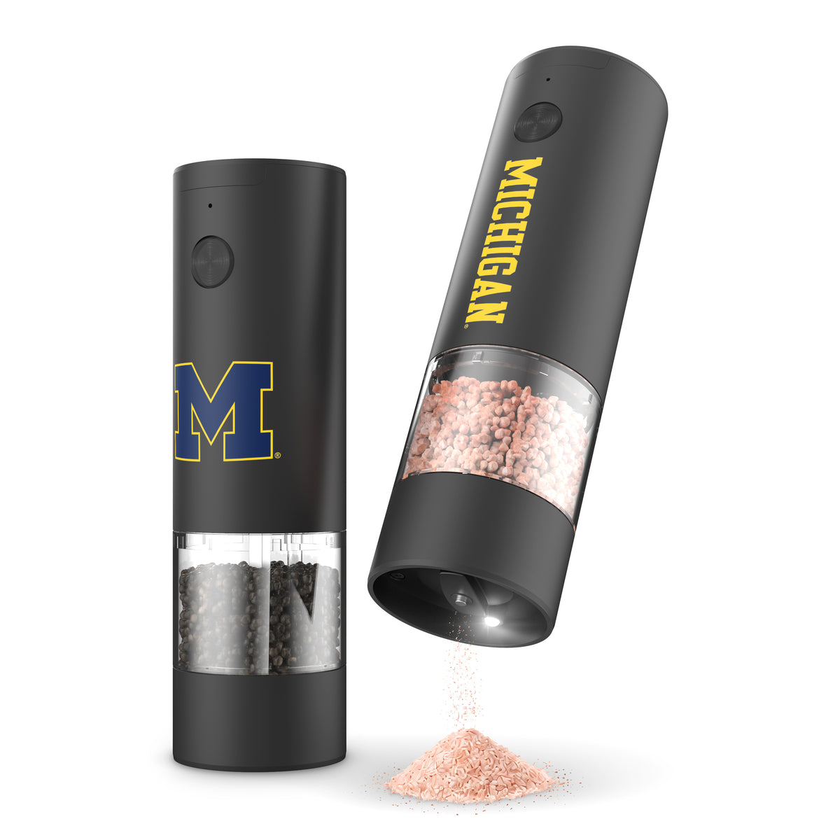 SOAR NCAA Electric Salt and Pepper Grinder Set- Michigan Wolverines