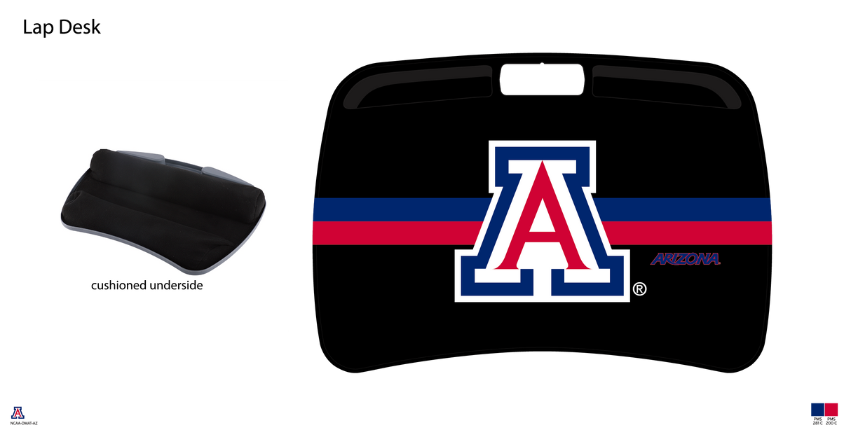 Arizona Wildcats NCAA Portable Lap Desk with Memory Foam
