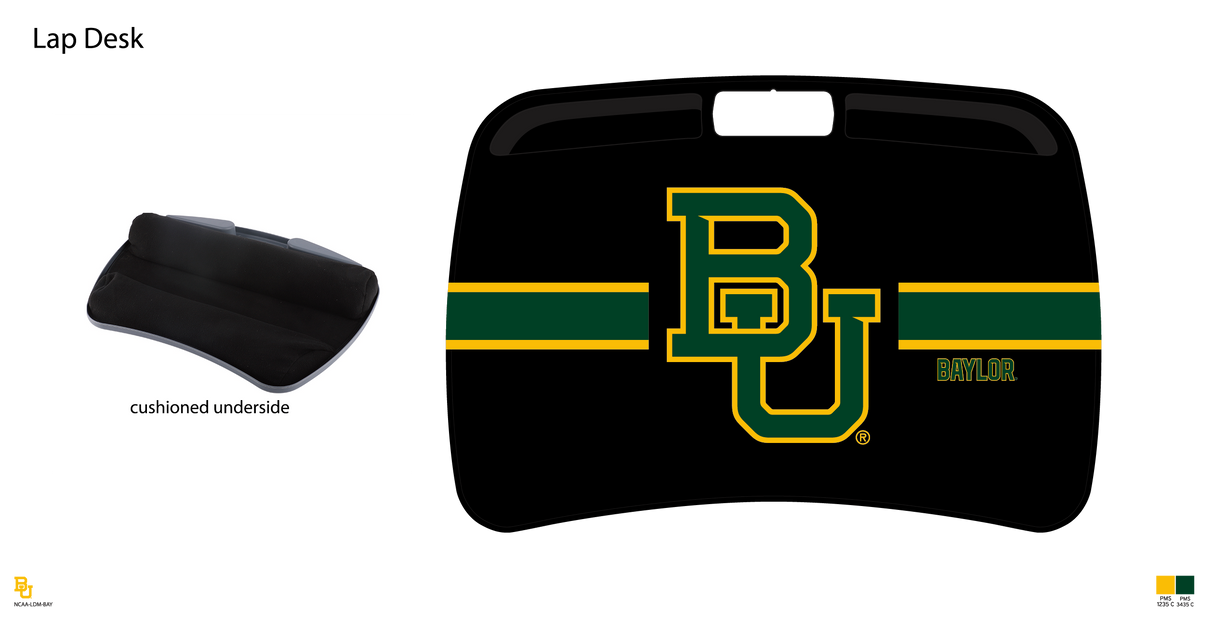 Baylor Bears NCAA Portable Lap Desk with Memory Foam