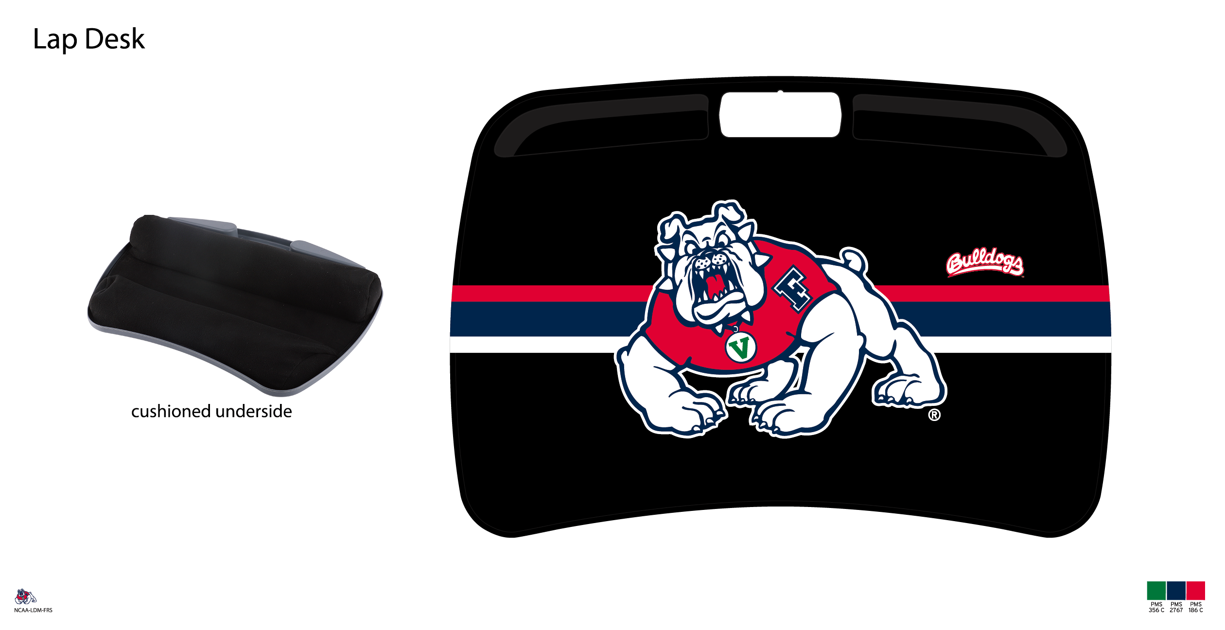 Fresno State Bulldogs NCAA Portable Lap Desk with Memory Foam