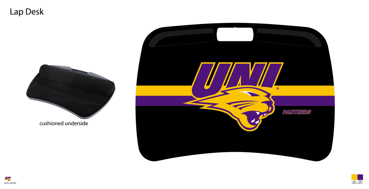 Northern Iowa Panthers NCAA Portable Lap Desk with Memory Foam