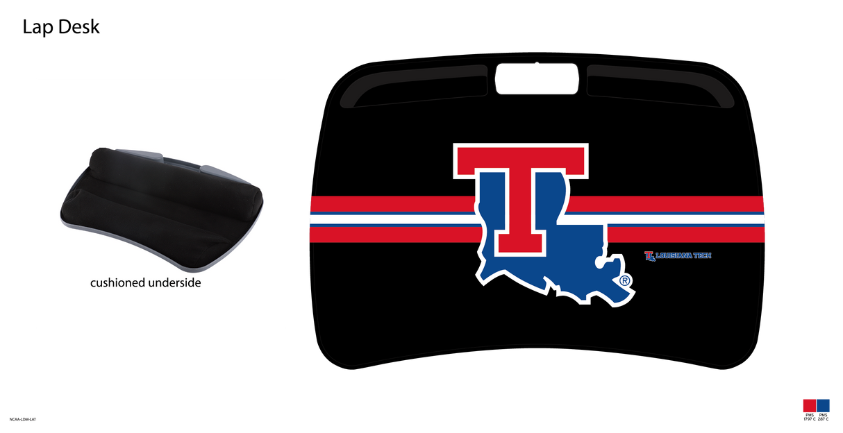 Louisiana Tech Bulldogs NCAA Portable Lap Desk with Memory Foam