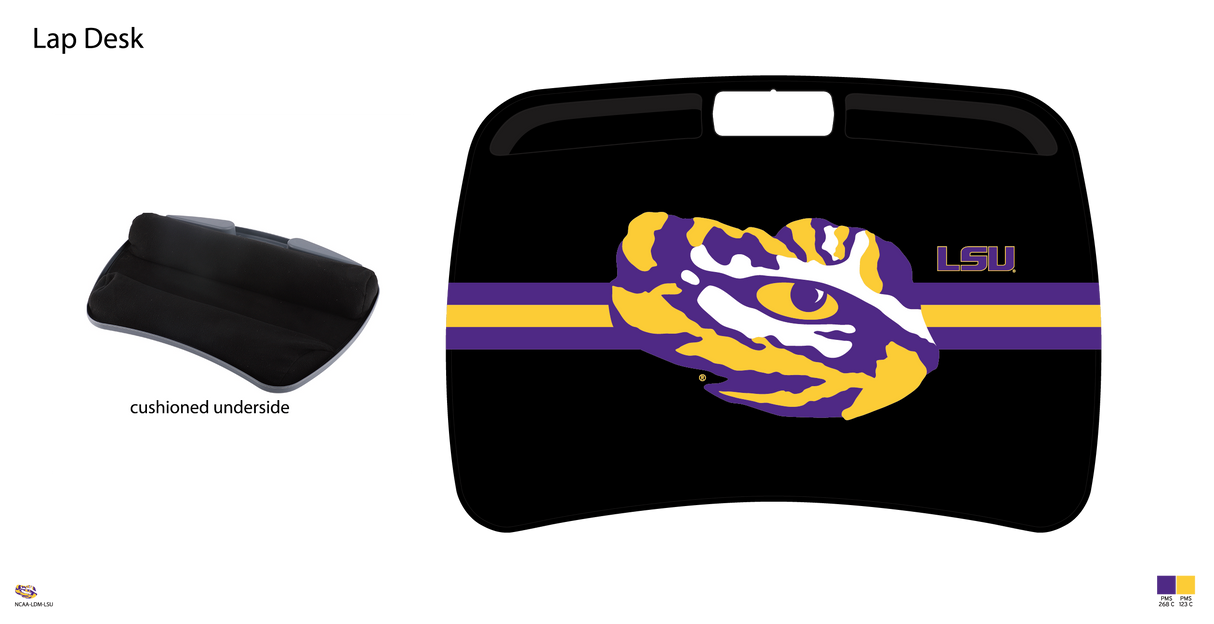 LSU Tigers NCAA Portable Lap Desk with Memory Foam