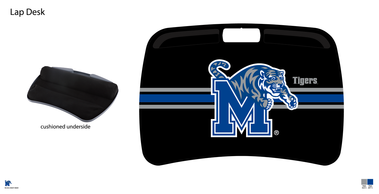 Memphis Tigers NCAA Portable Lap Desk with Memory Foam