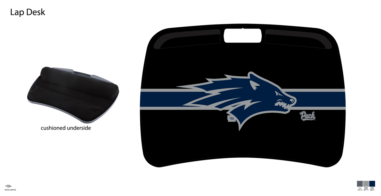 Nevada Wolf Pack NCAA Portable Lap Desk with Memory Foam