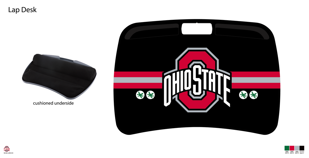 Ohio State Buckeyes NCAA Portable Lap Desk with Memory Foam