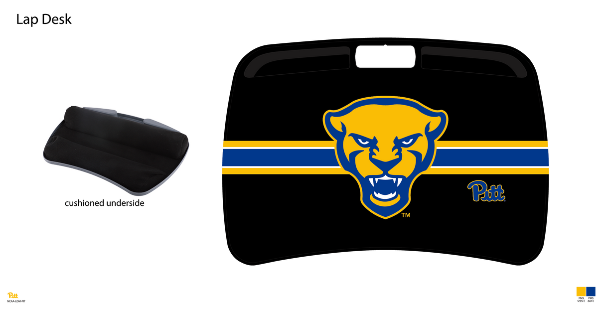 Pitt Panthers NCAA Portable Lap Desk with Memory Foam