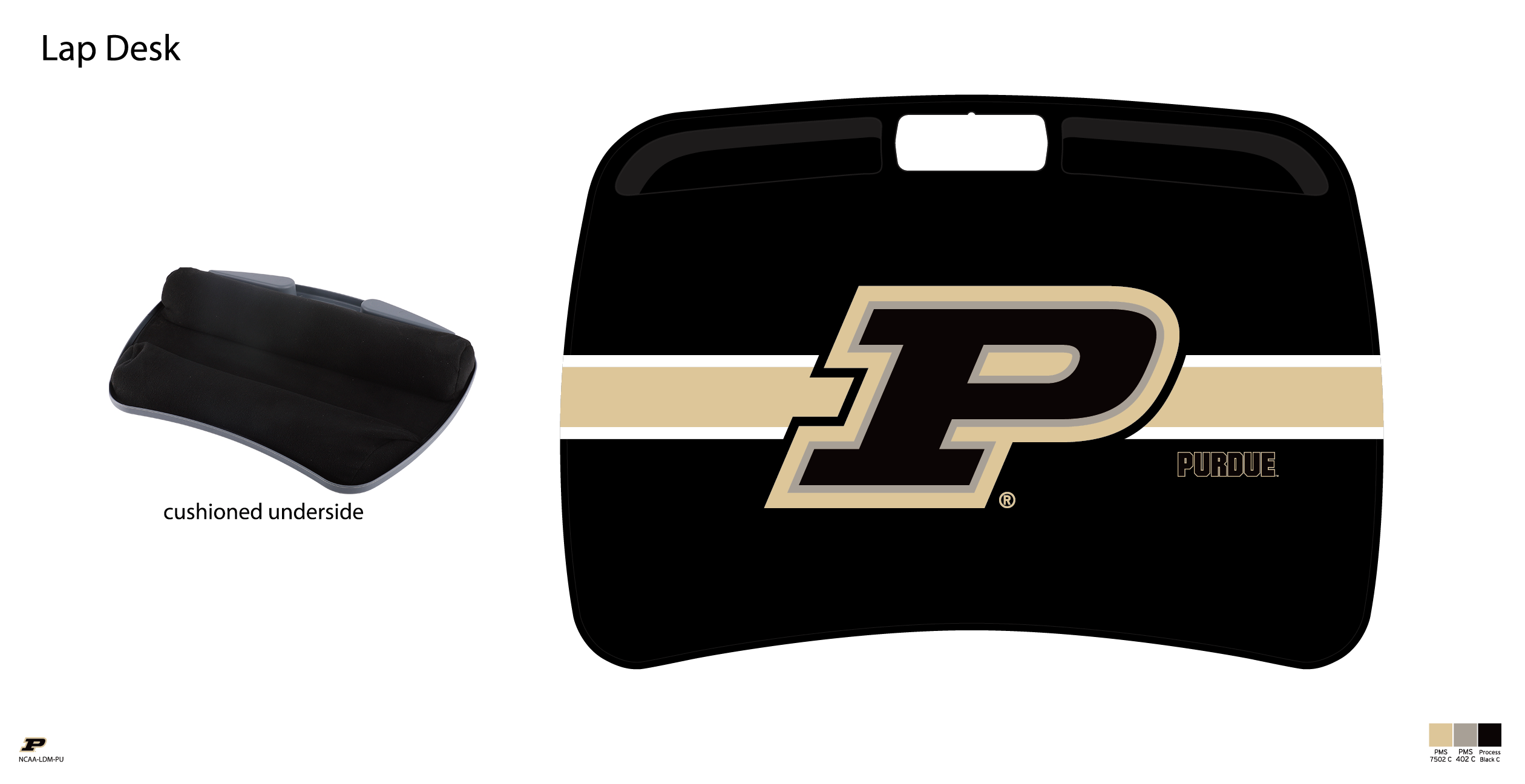 Purdue Boilermakers NCAA Portable Lap Desk with Memory Foam