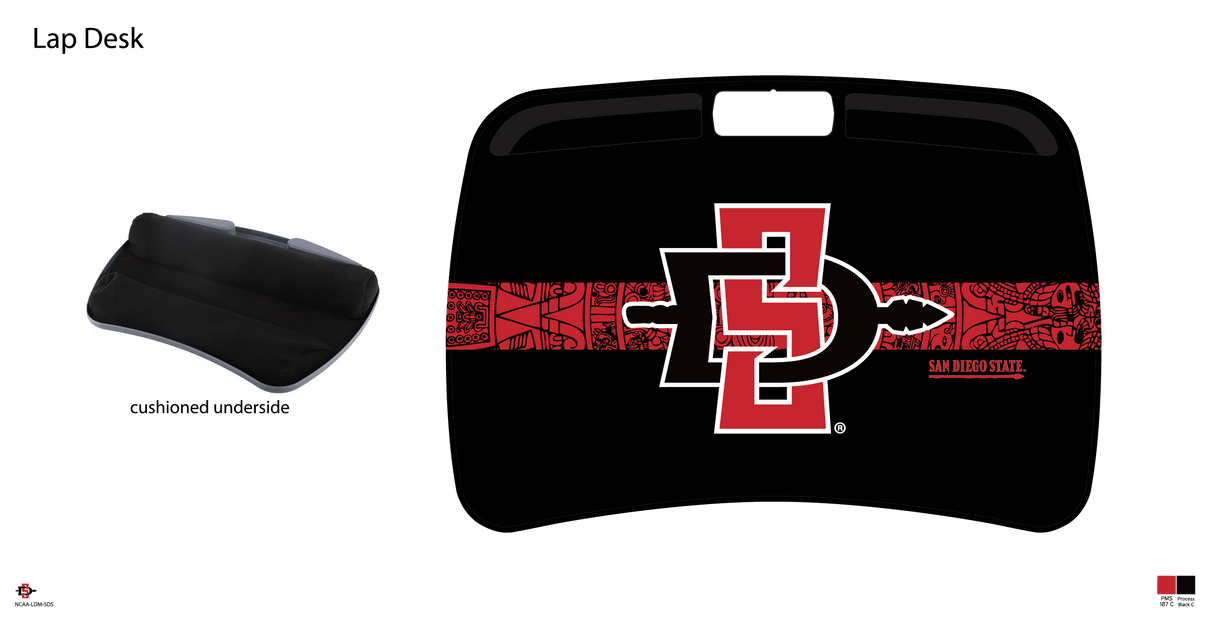 San Diego State Aztecs NCAA Portable Lap Desk with Memory Foam