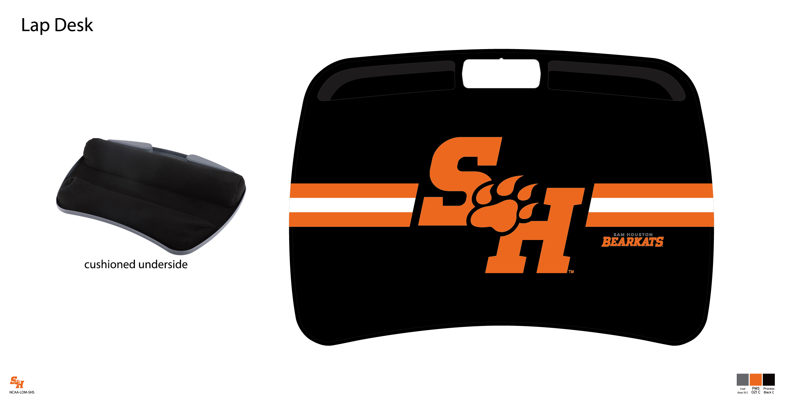 Sam Houston State Bearkats NCAA Portable Lap Desk with Memory Foam