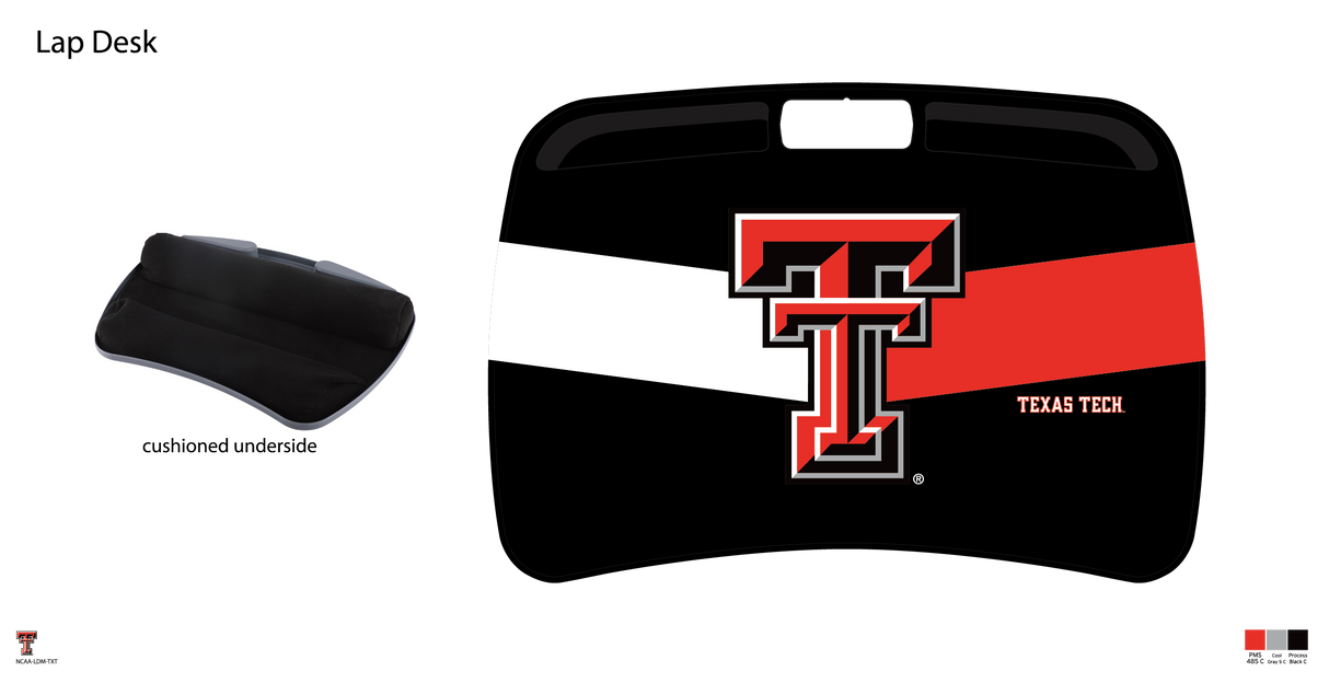 Texas Tech Red Raiders NCAA Portable Lap Desk with Memory Foam