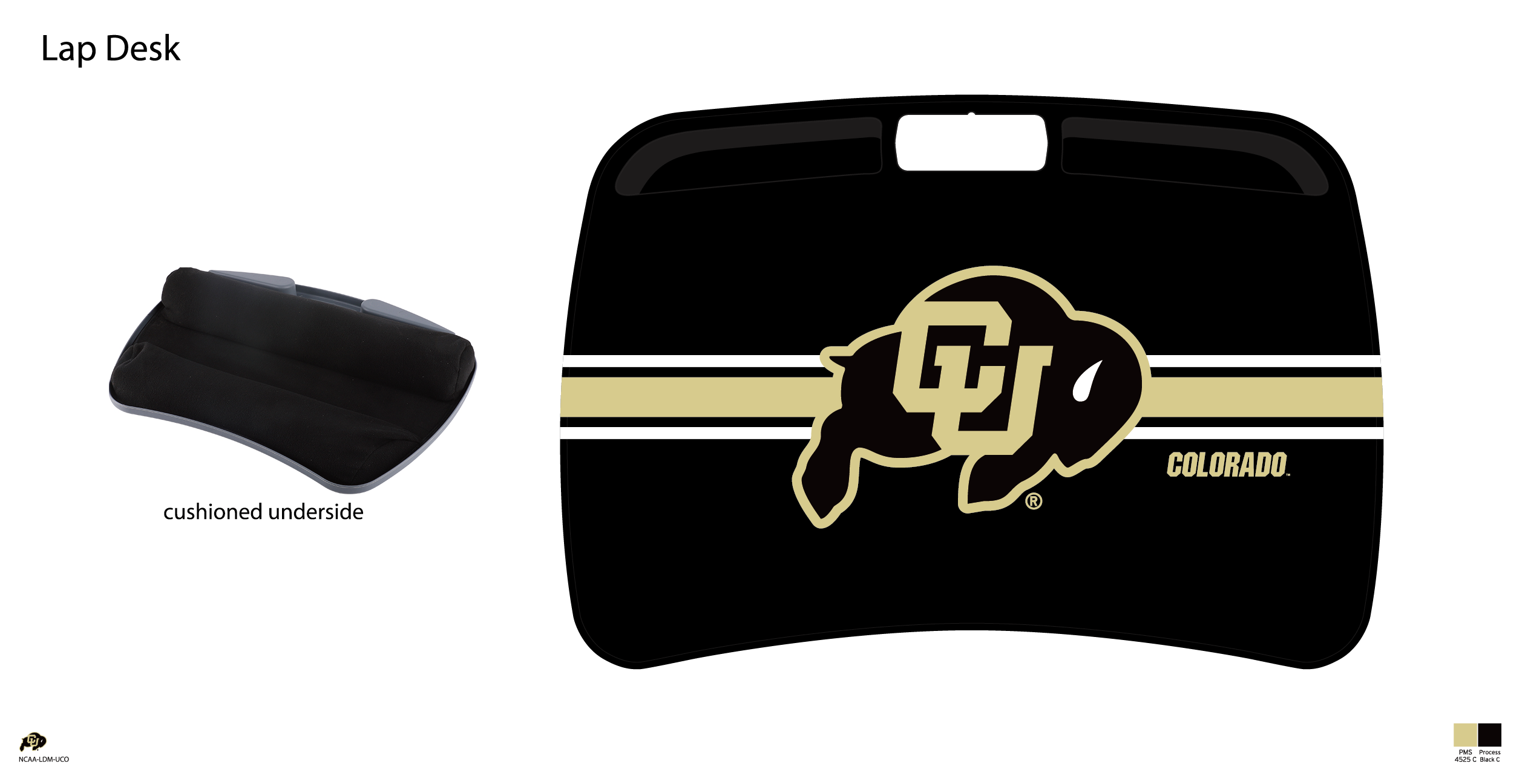 Colorado Buffaloes NCAA Portable Lap Desk with Memory Foam