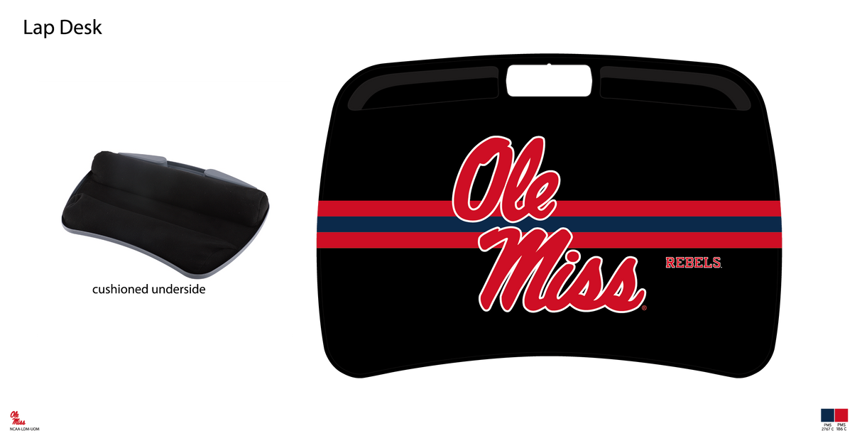 Ole Miss Rebels NCAA Portable Lap Desk with Memory Foam