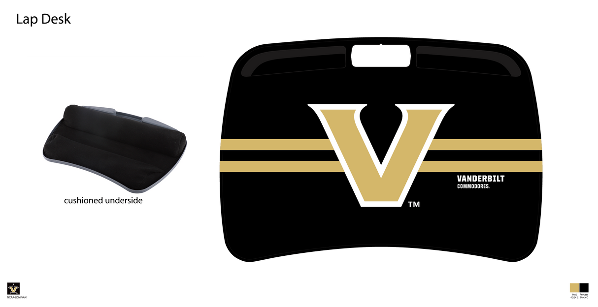 Vanderbilt Commodores NCAA Portable Lap Desk with Memory Foam