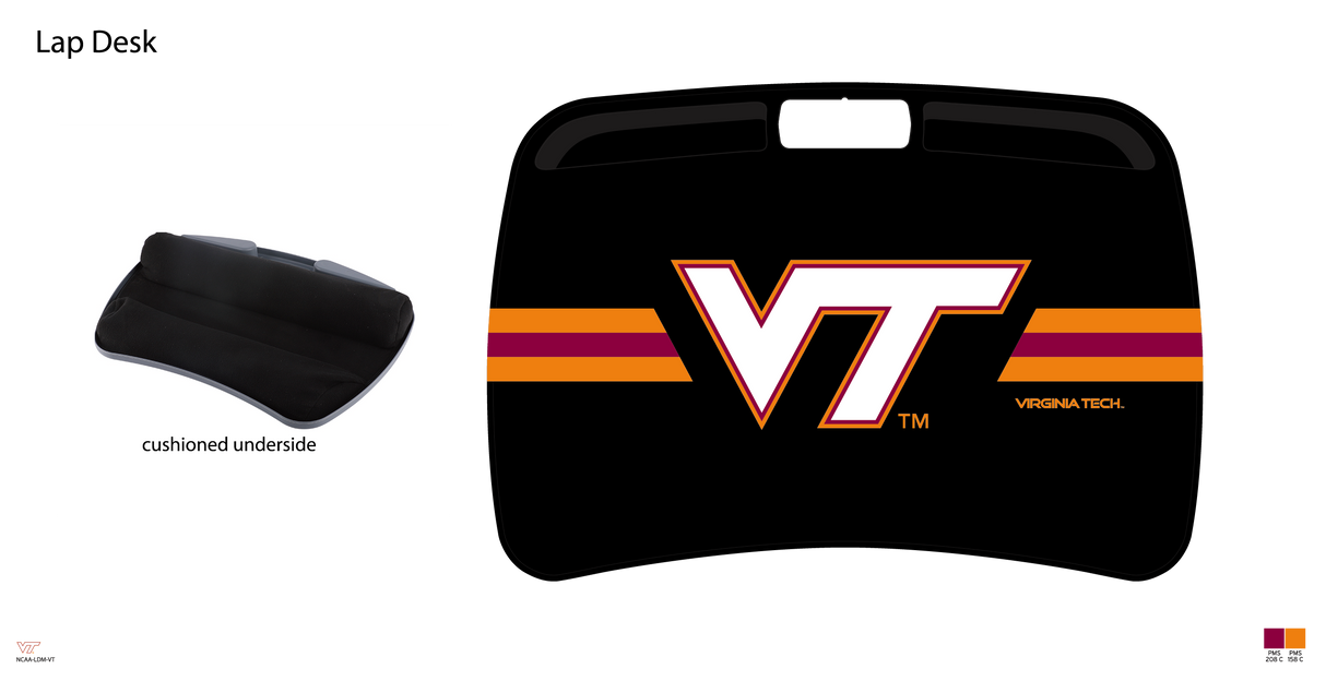 Virginia Tech Hokies NCAA Portable Lap Desk with Memory Foam