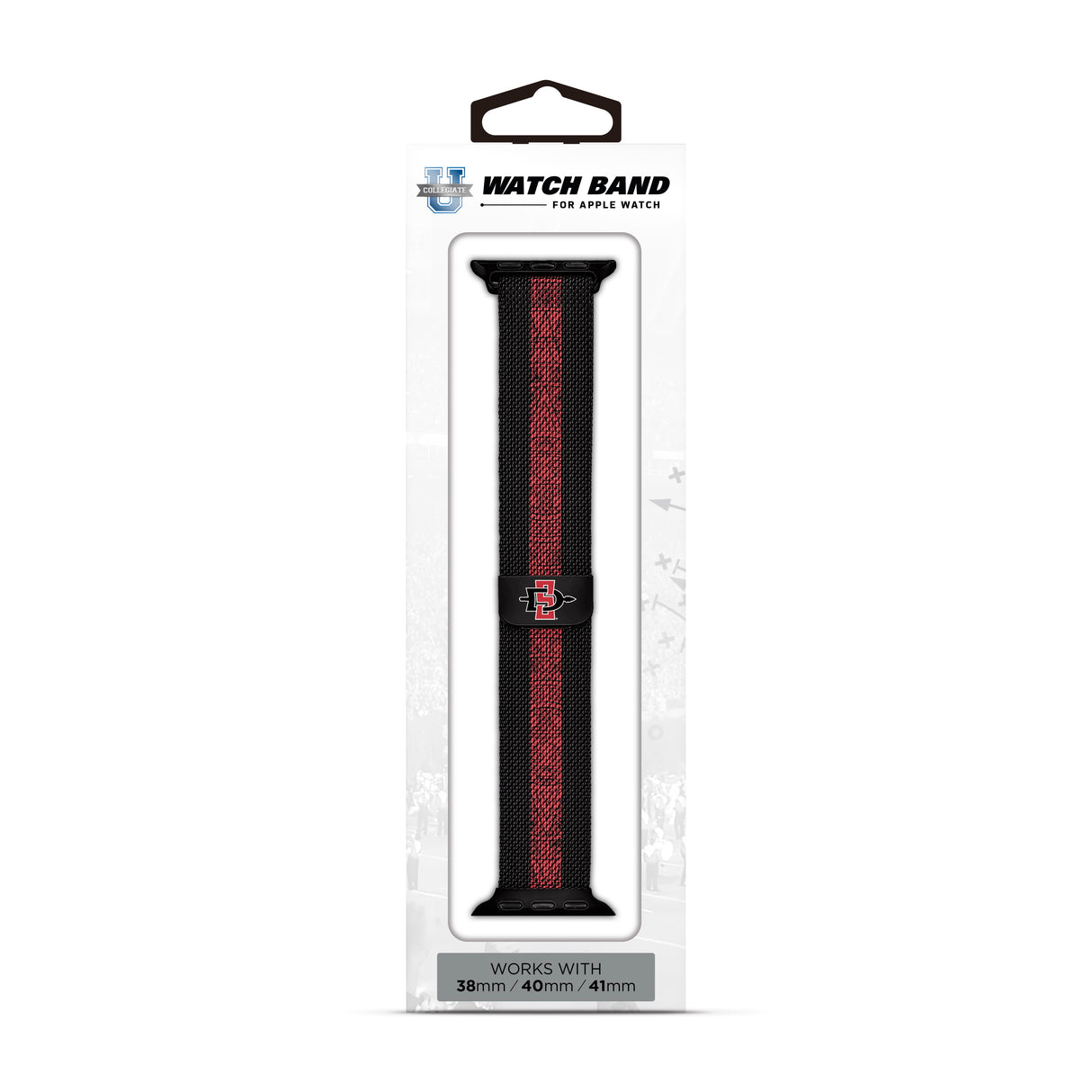 San Diego State Aztecs NCAA Striped Metallic Watch Band (38mm)