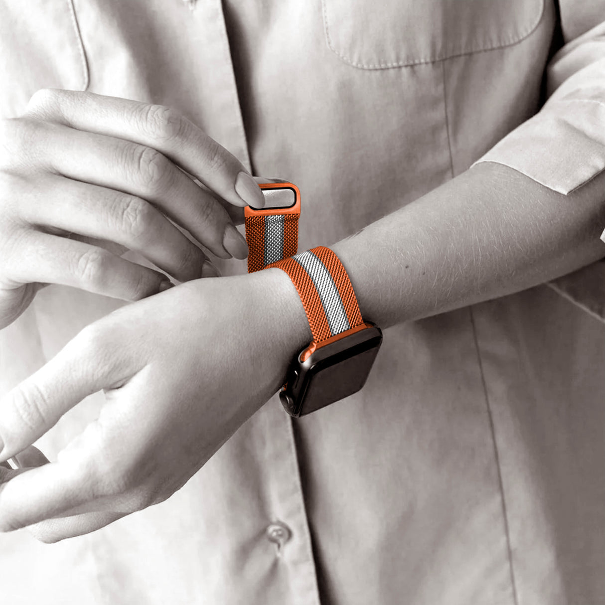 Sam Houston State Bearkats NCAA Striped Metallic Watch Band (38mm)