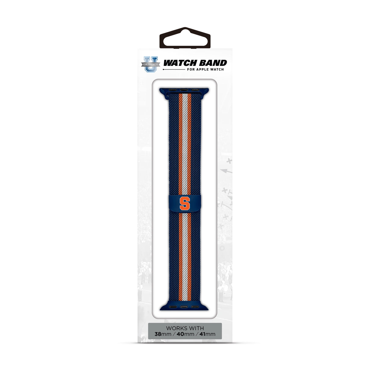Syracuse Orange NCAA Striped Metallic Watch Band (38mm)