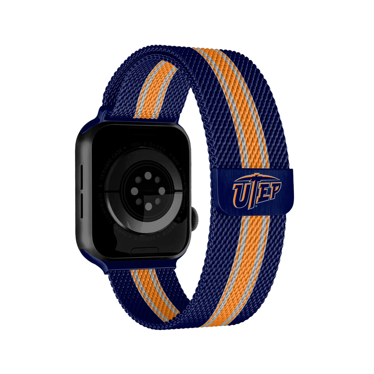UTEP Miners NCAA Striped Metallic Watch Band (38mm)