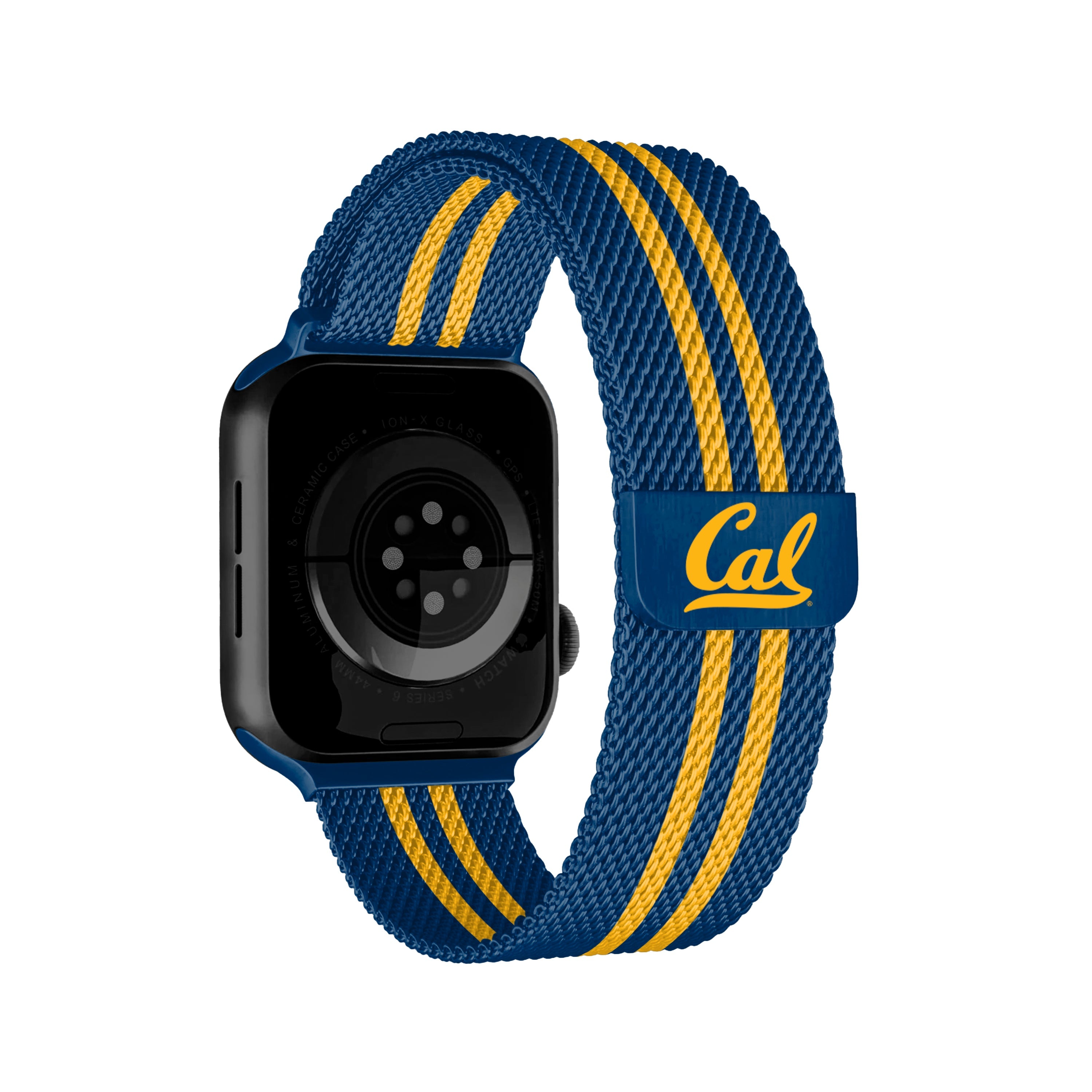 Cal Golden Bears NCAA Striped Metallic Watch Band (42mm)
