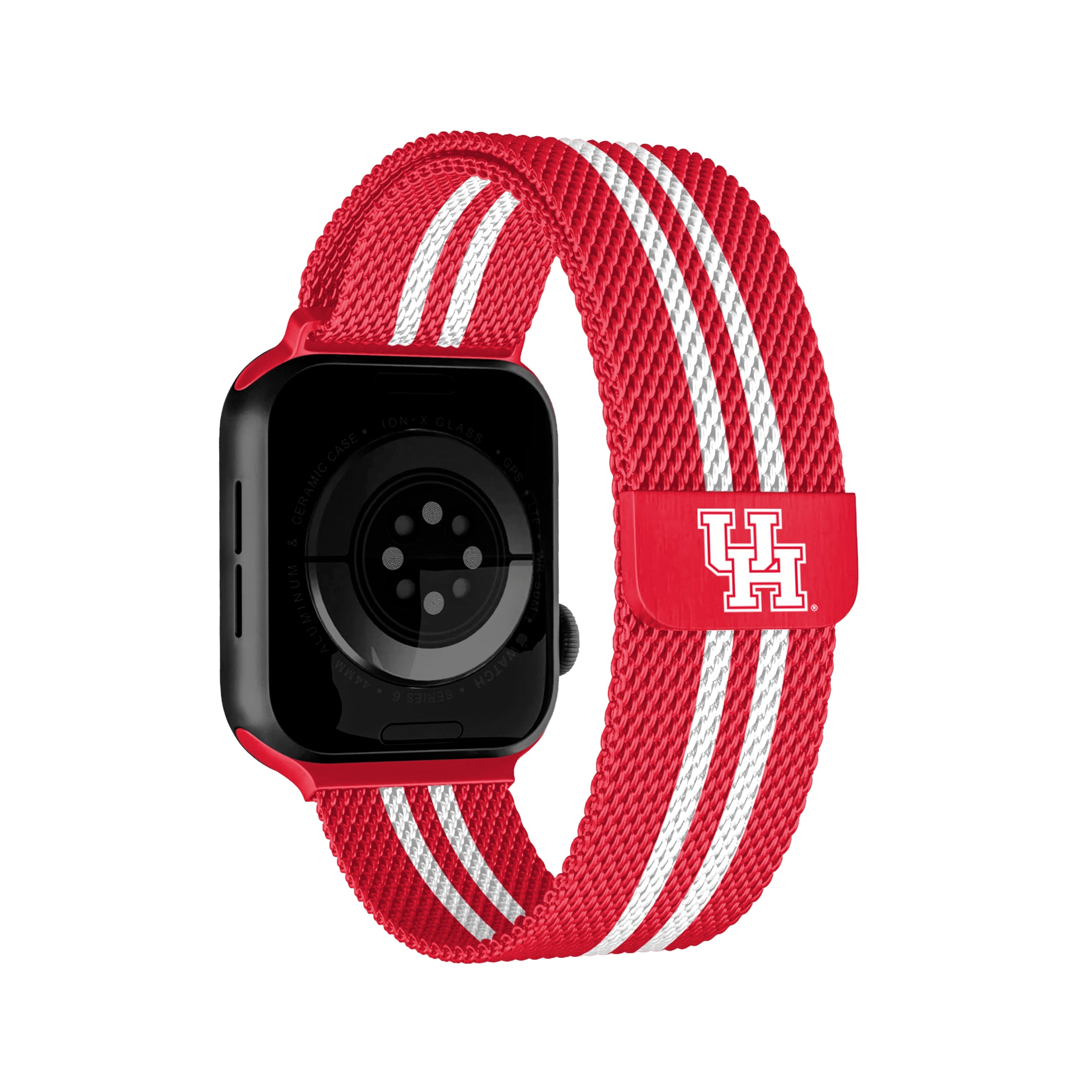 Houston Cougars NCAA Striped Metallic Watch Band (42mm)
